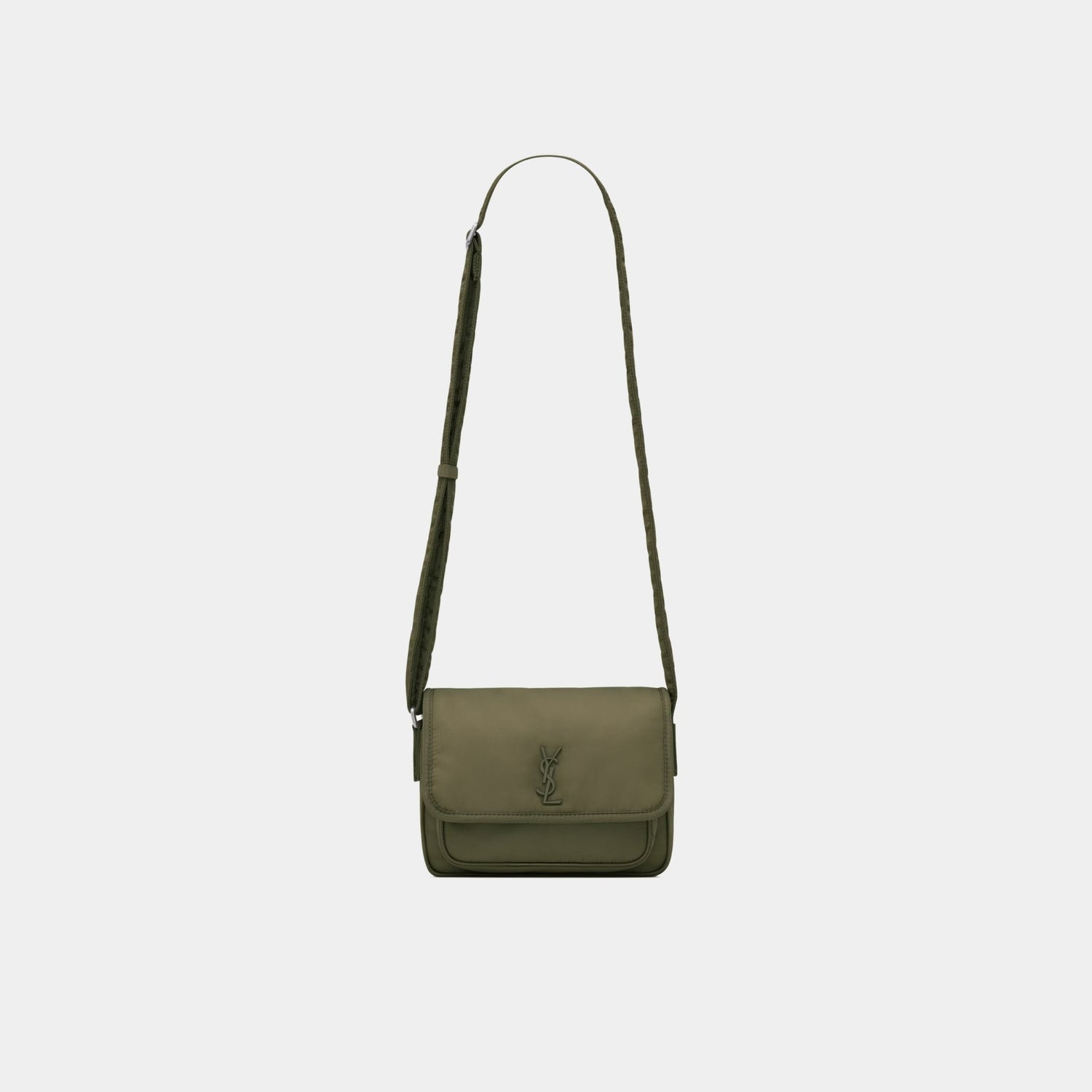 Yves Saint Laurent Niki Small Messenger In Nylon, Deep Military, Front