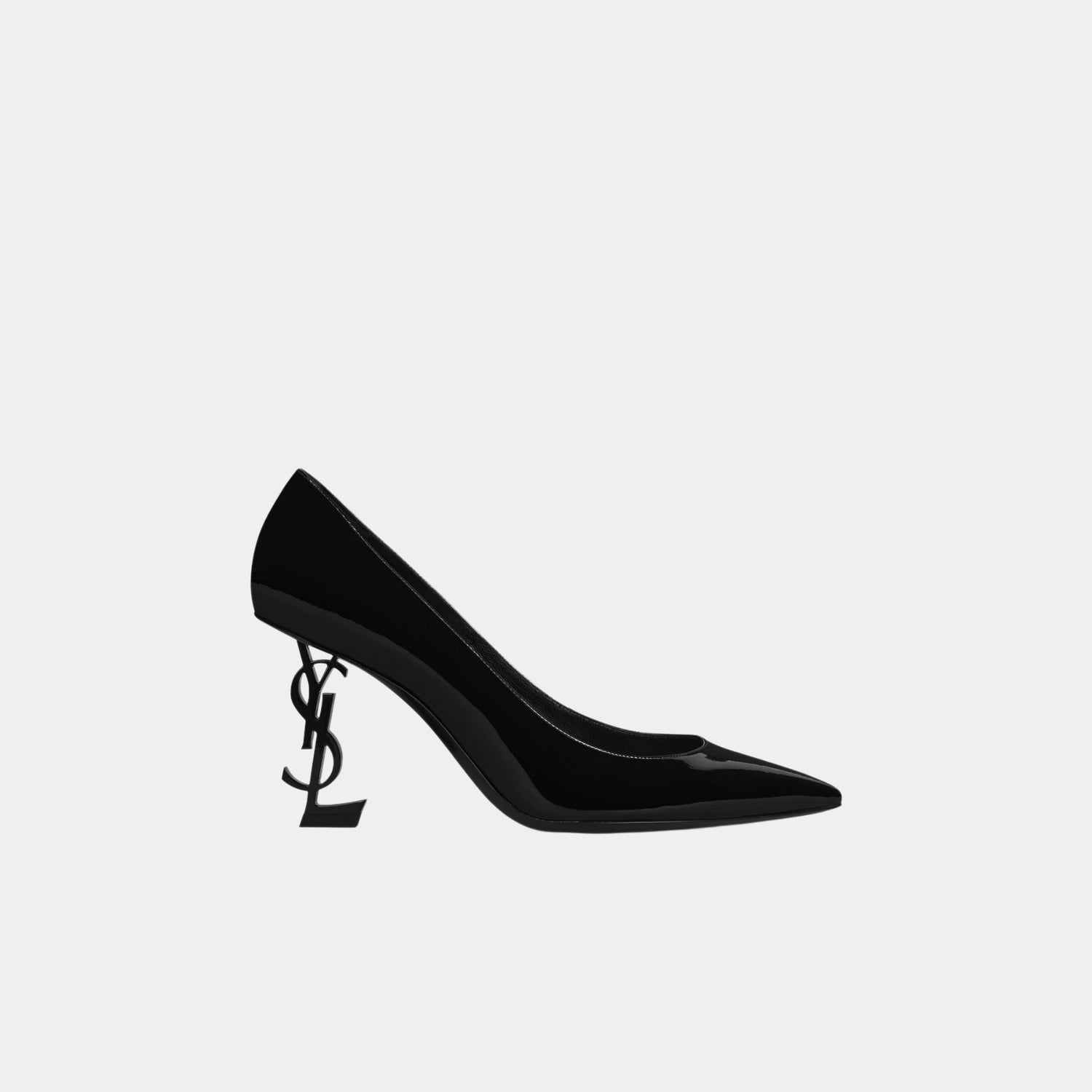 Yves Saint Laurent Opyum Patent Leather 8.5 cm Black Heel Pumps, Black, Side