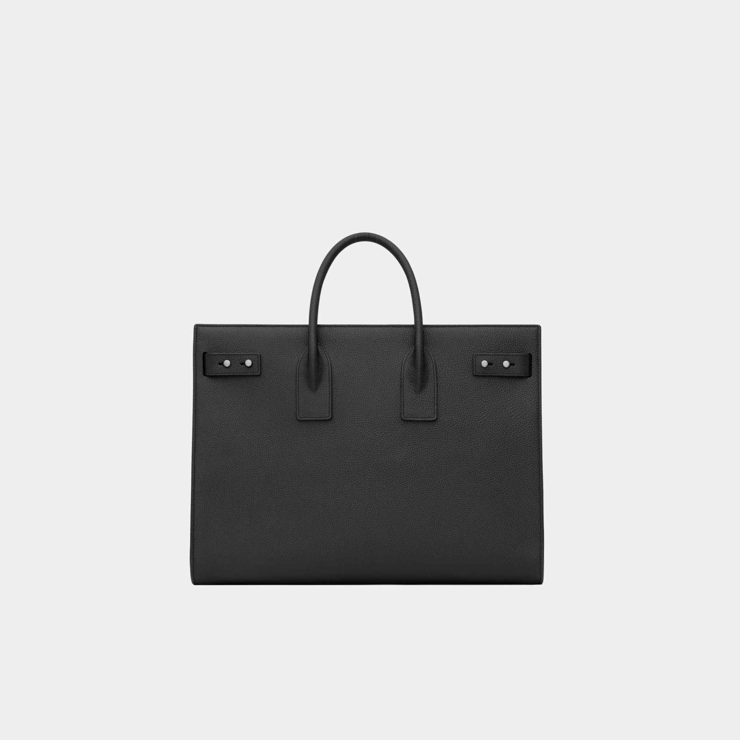 Yves Saint Laurent Sac De Jour Thin Large In Grained Leather, Black, Back