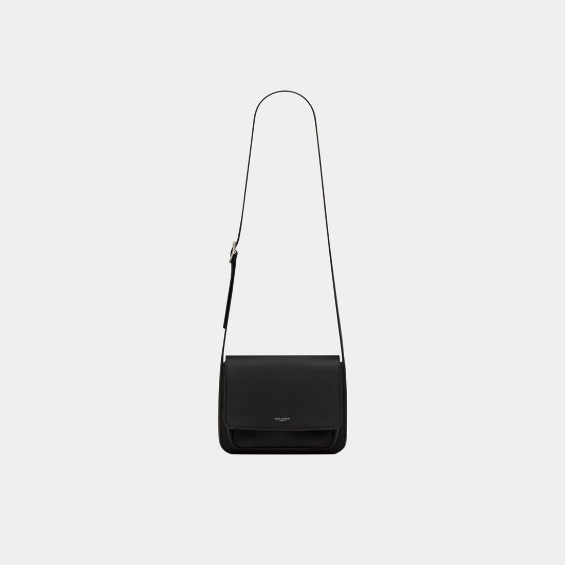 Yves Saint Laurent Small Satchel In Smooth Leather, Black, Front