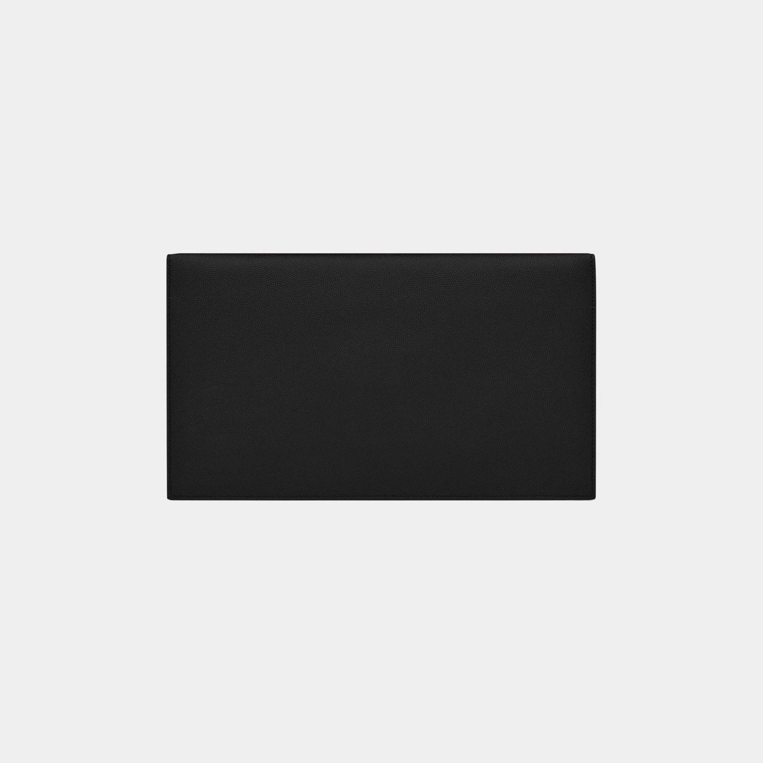 Yves Saint Laurent Uptown Pouch In Grain De Poudre Leather, Black, Back