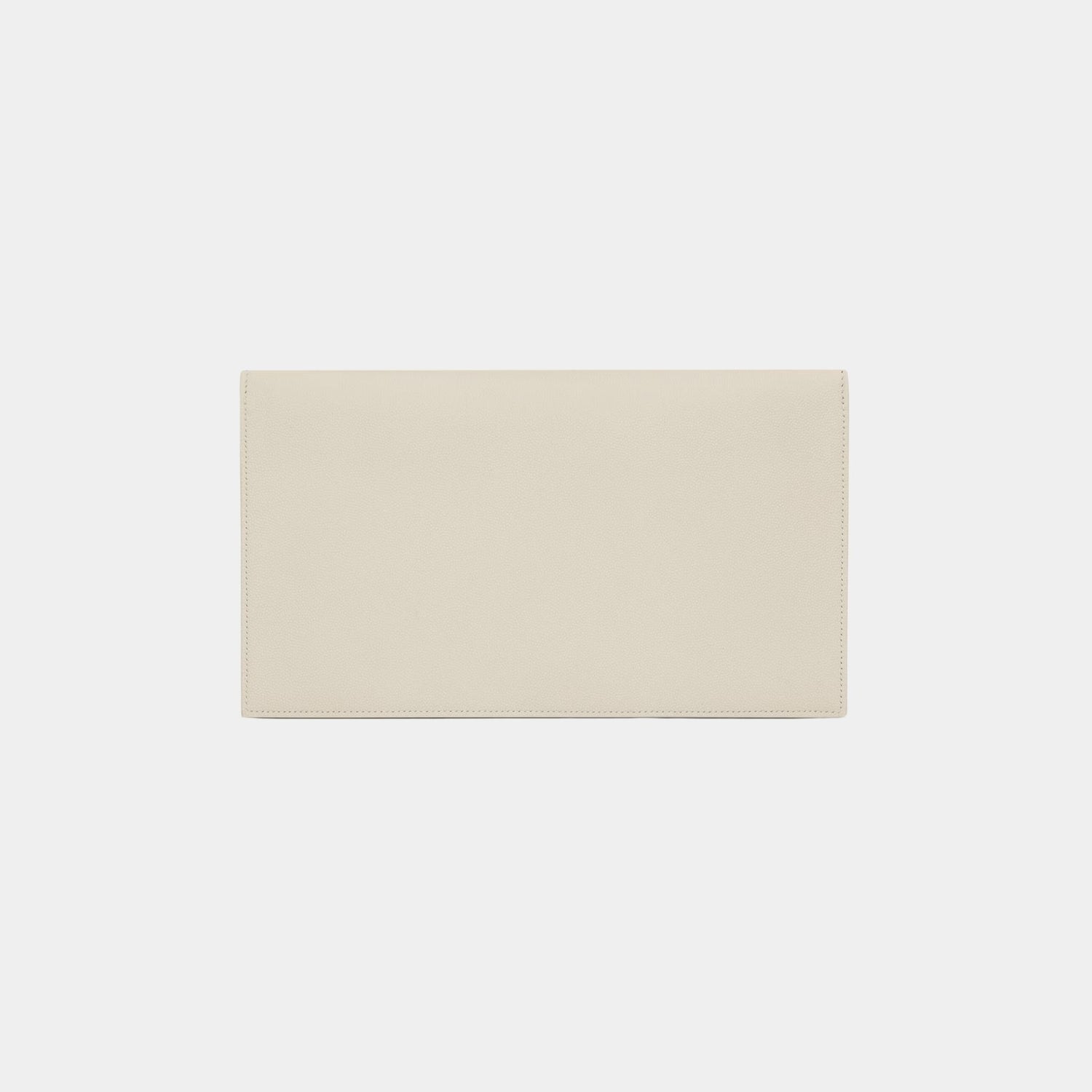 Yves Saint Laurent Uptown Pouch In Grain De Poudre Leather, Blanc Vintage, Back