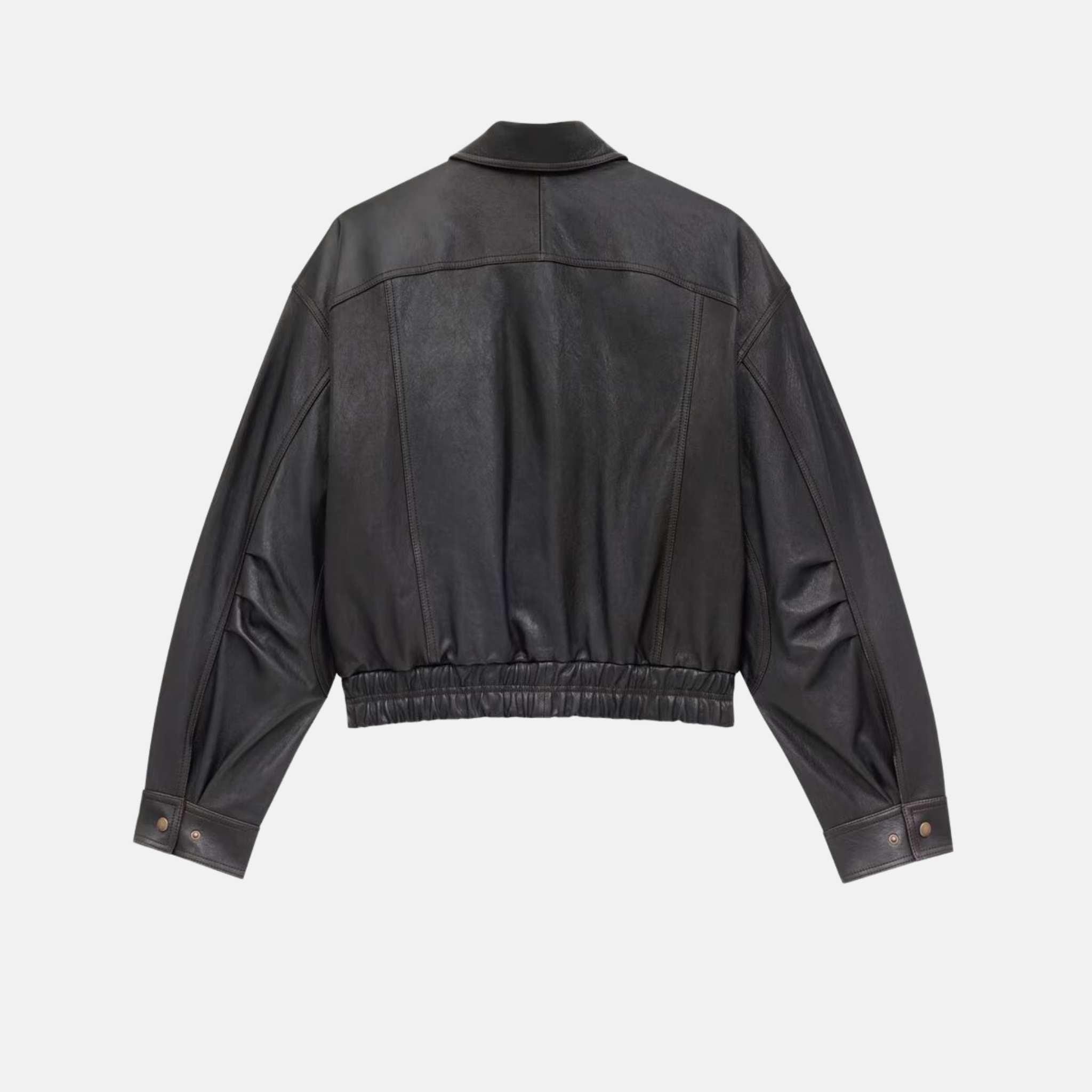 Yves Saint Laurent Bomber Jacket In Grained Lambskin, Back