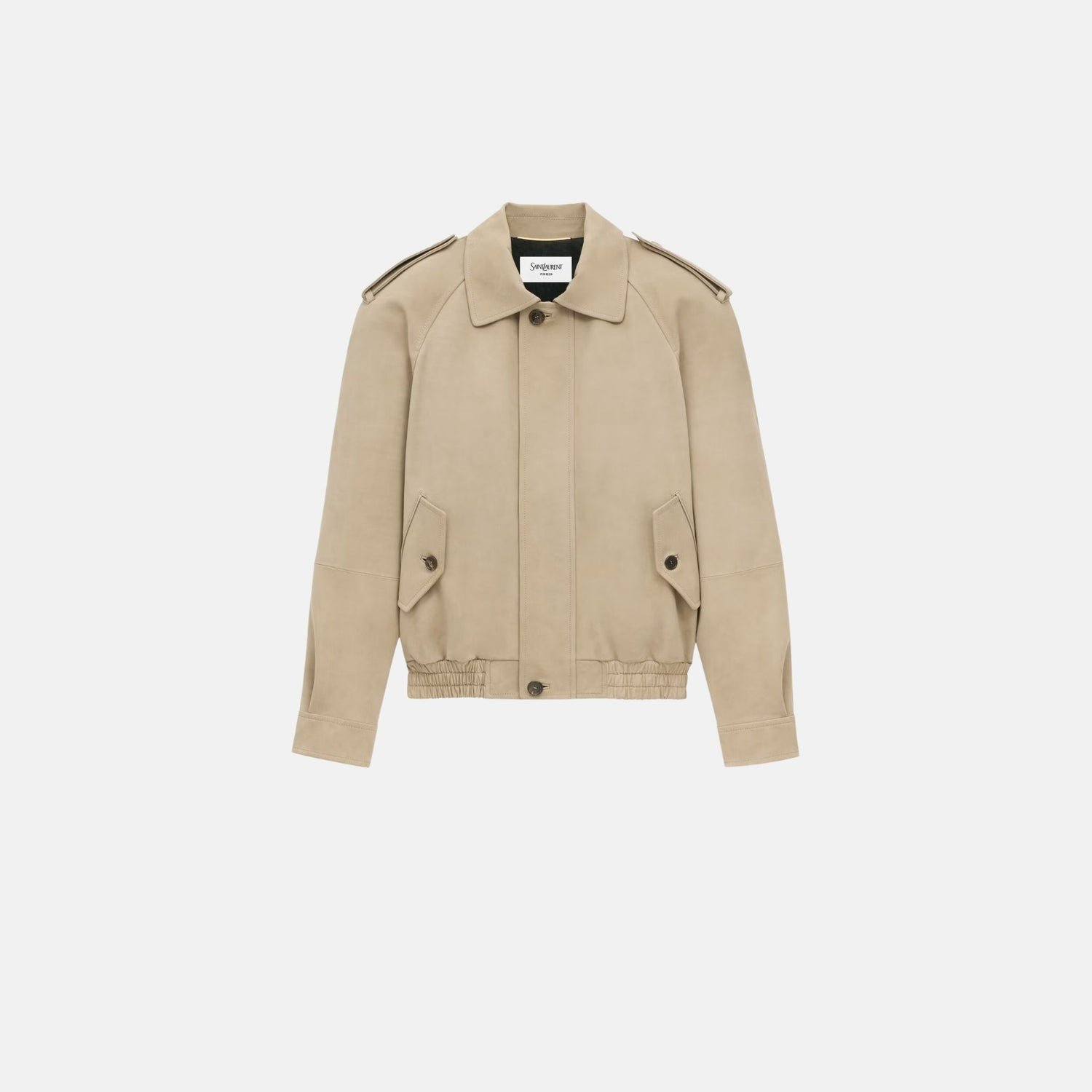 Yves Saint Laurent Bomber Jacket In Nubuck, Front