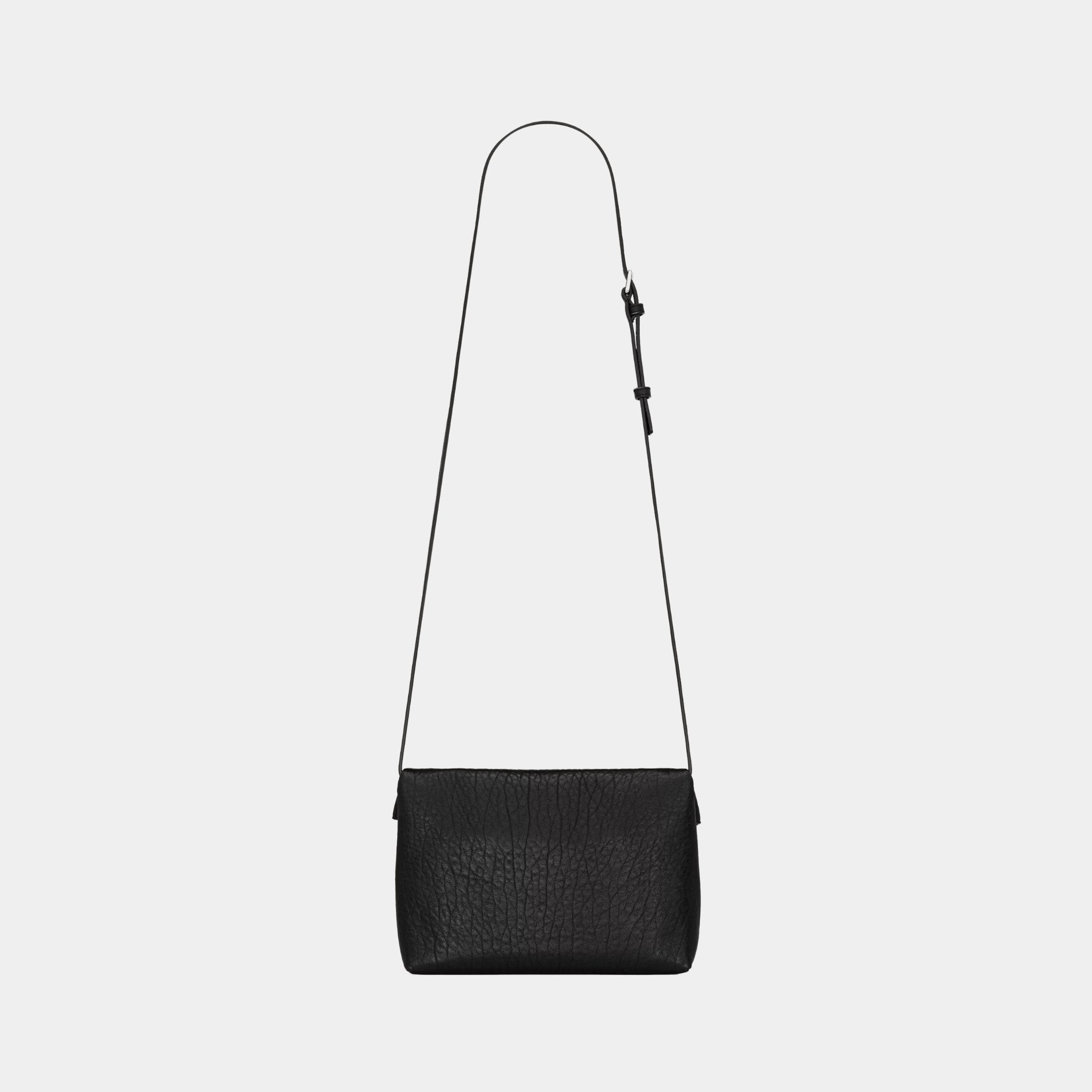 Yves Saint Laurent Cassandre Envelope Messenger Black Lambskin, Back