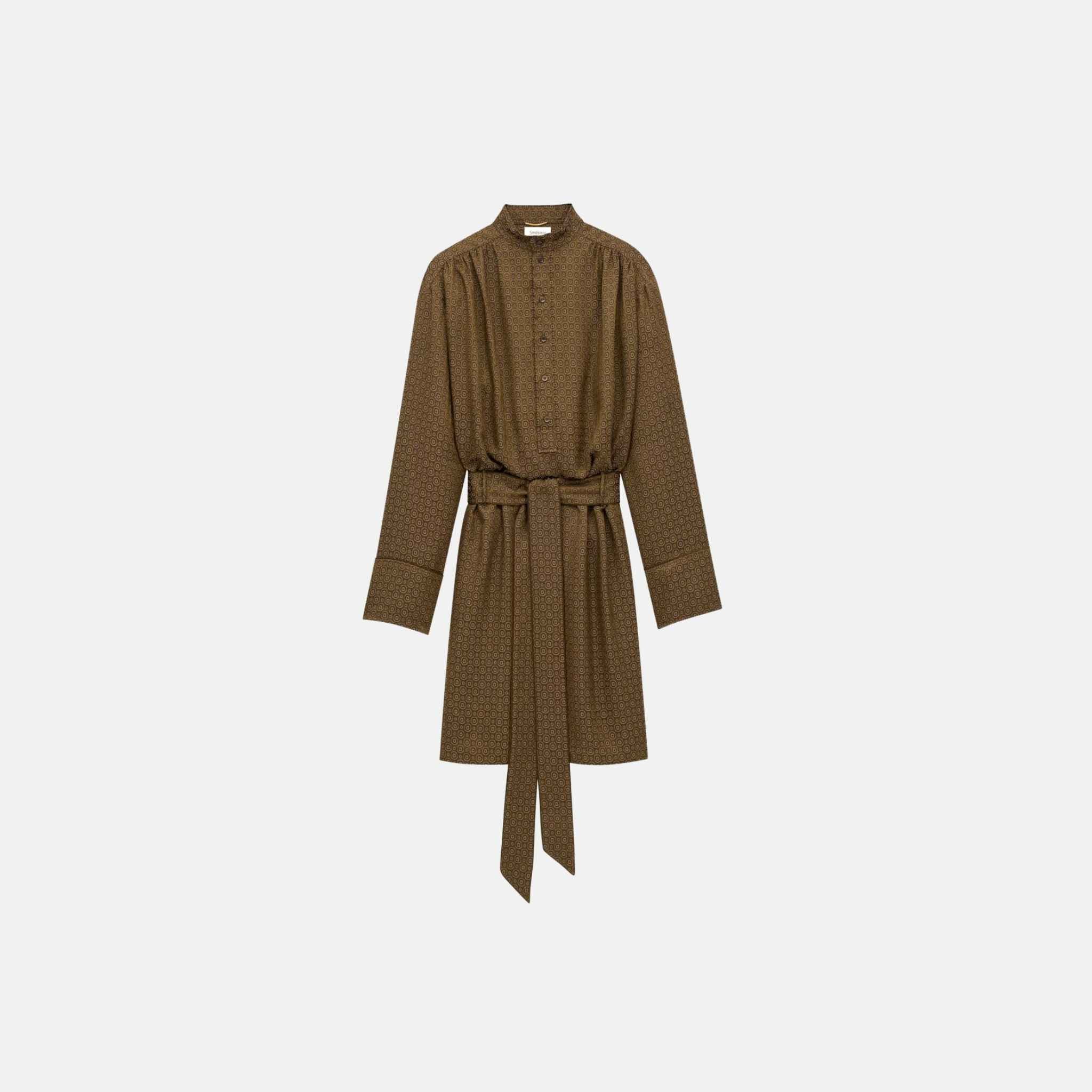 Yves Saint Laurent Dress In Medallion Jacquard, Front