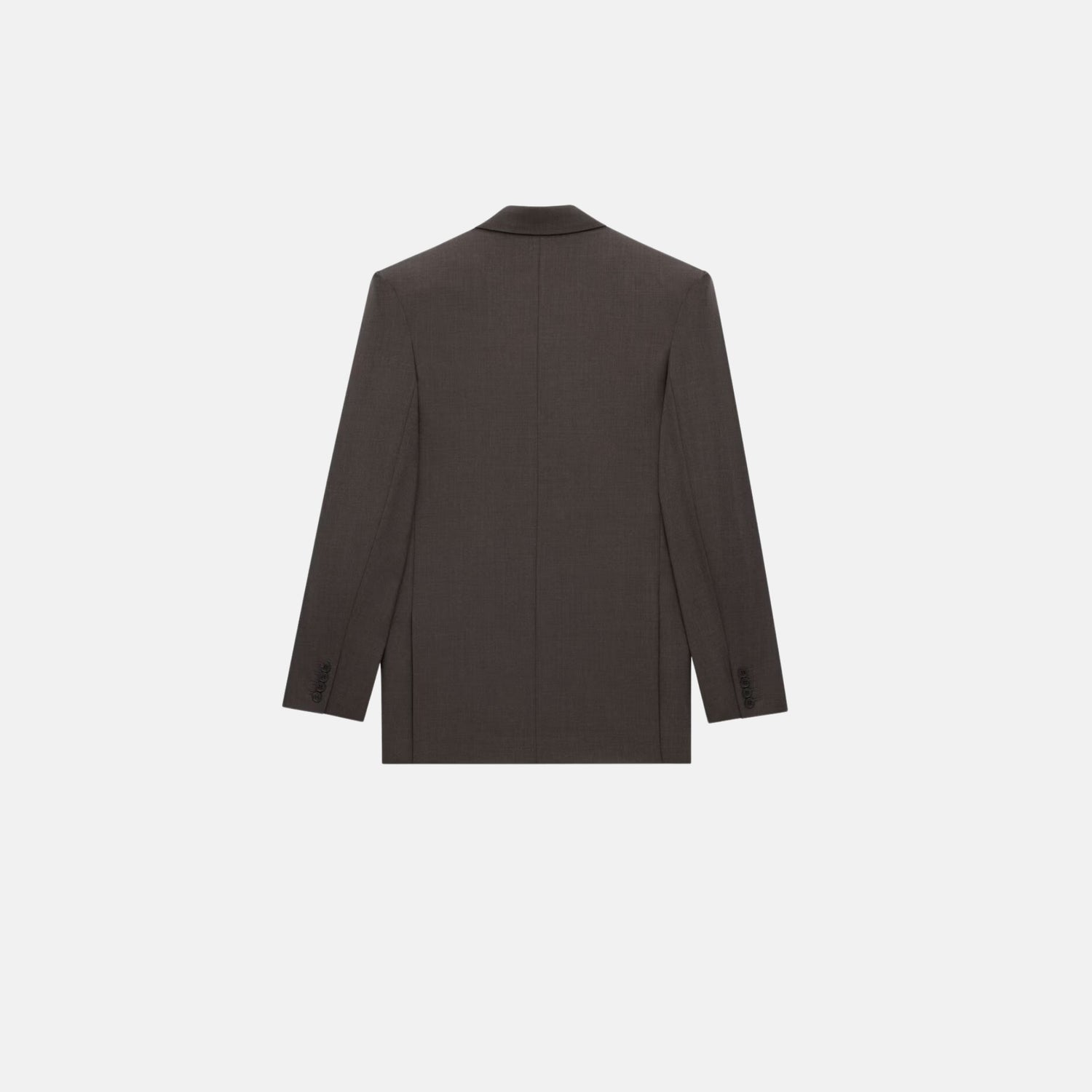 Yves Saint Laurent Jacket In Wool Chine, Maroon, Back