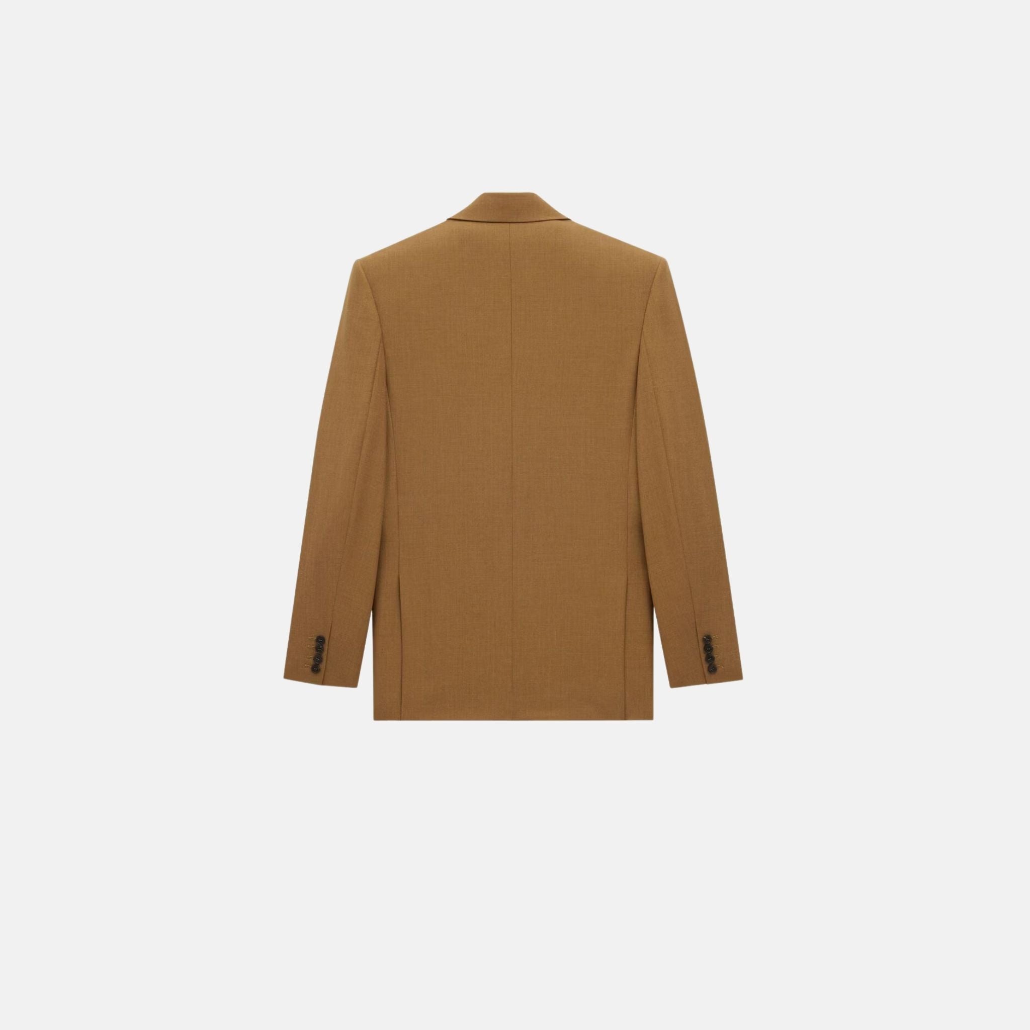 Yves Saint Laurent Jacket In Wool Chine, Moutarde, Back