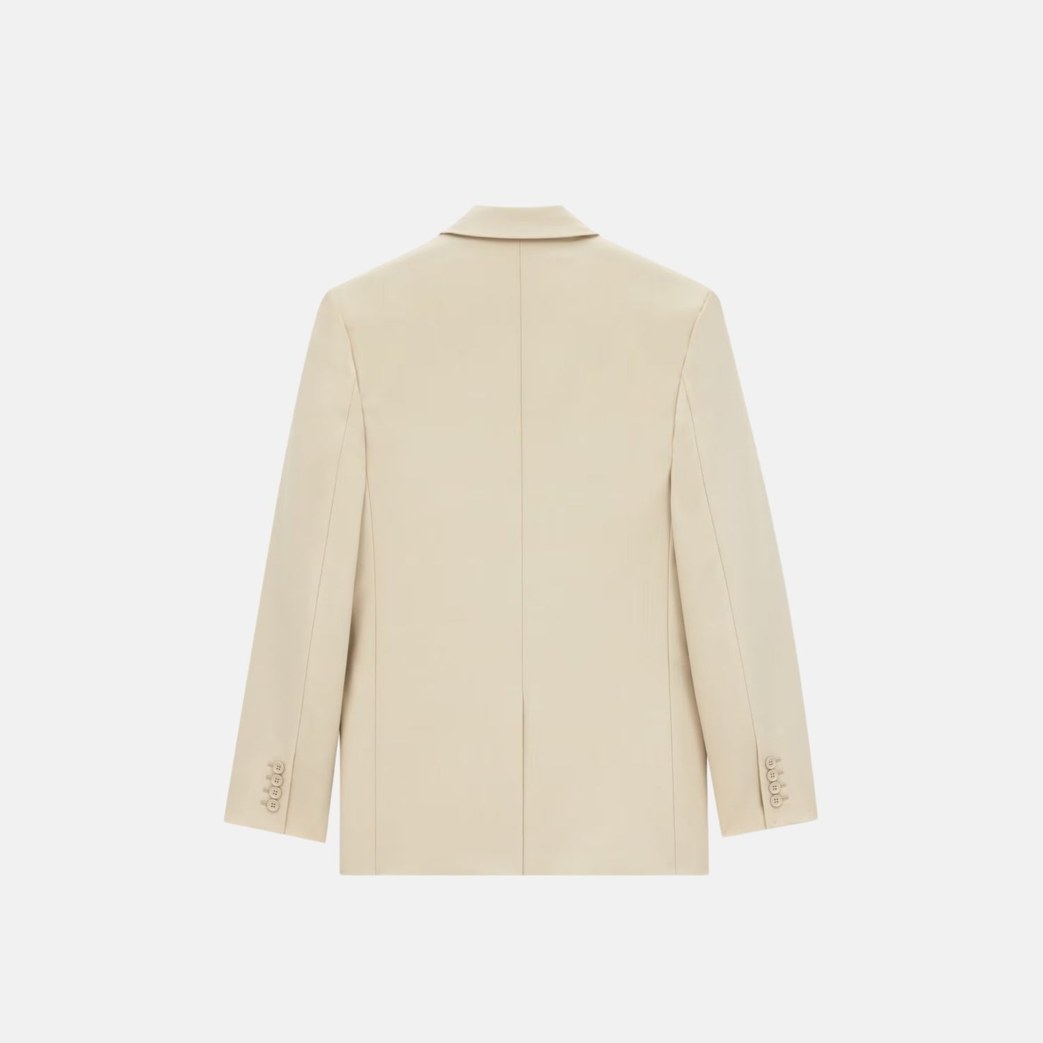 Yves Saint Laurent Jacket In Wool Gabardine, Beige, Back