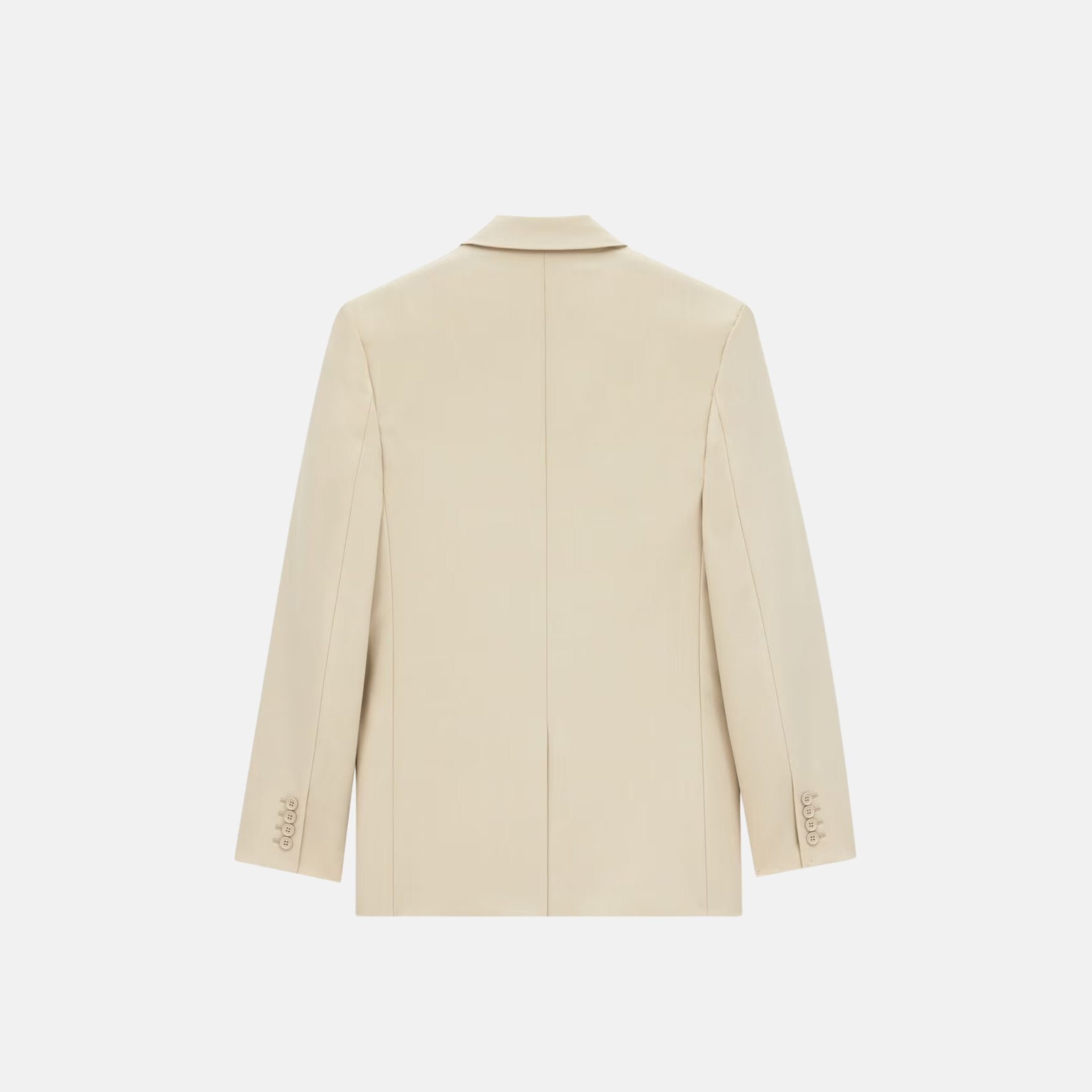 Yves Saint Laurent Jacket In Wool Gabardine, Beige, Back