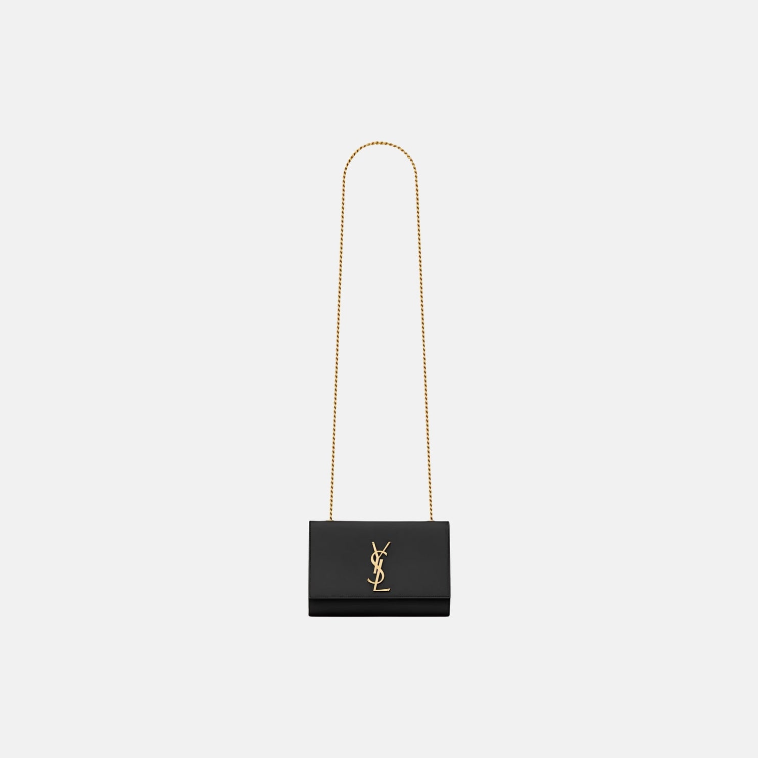 Yves Saint Laurent Kate Small In Grain De Poudre Embossed Leather, Black, Front