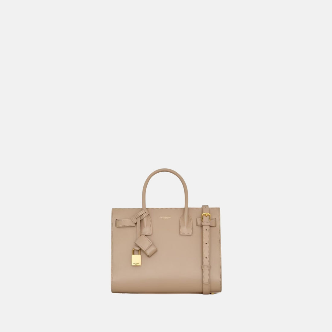 Yves Saint Laurent Sac De Jour In Smooth Leather Nano, Beige, Front