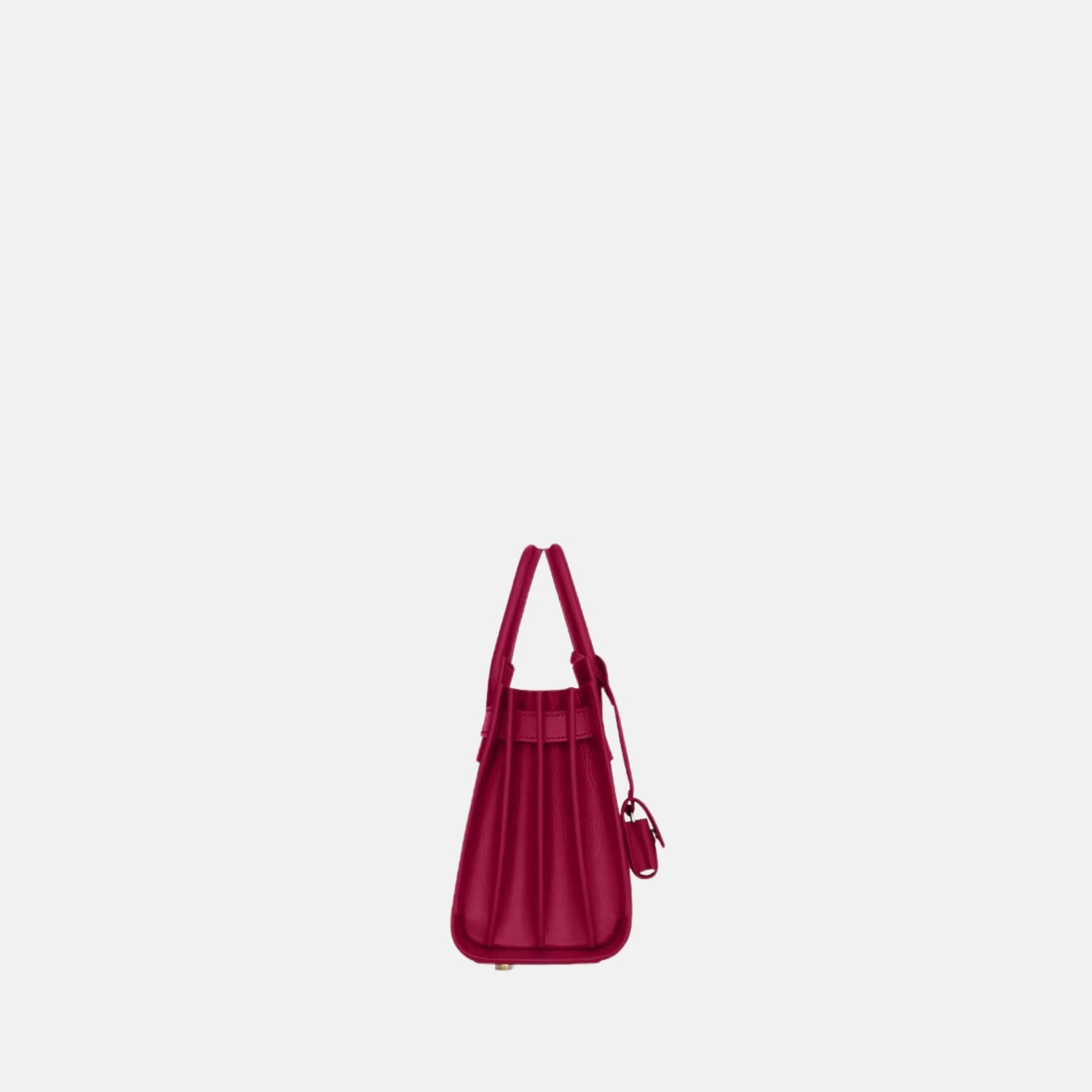 Yves Saint Laurent Sac De Jour In Smooth Leather Nano, Raspberry Pink, Side