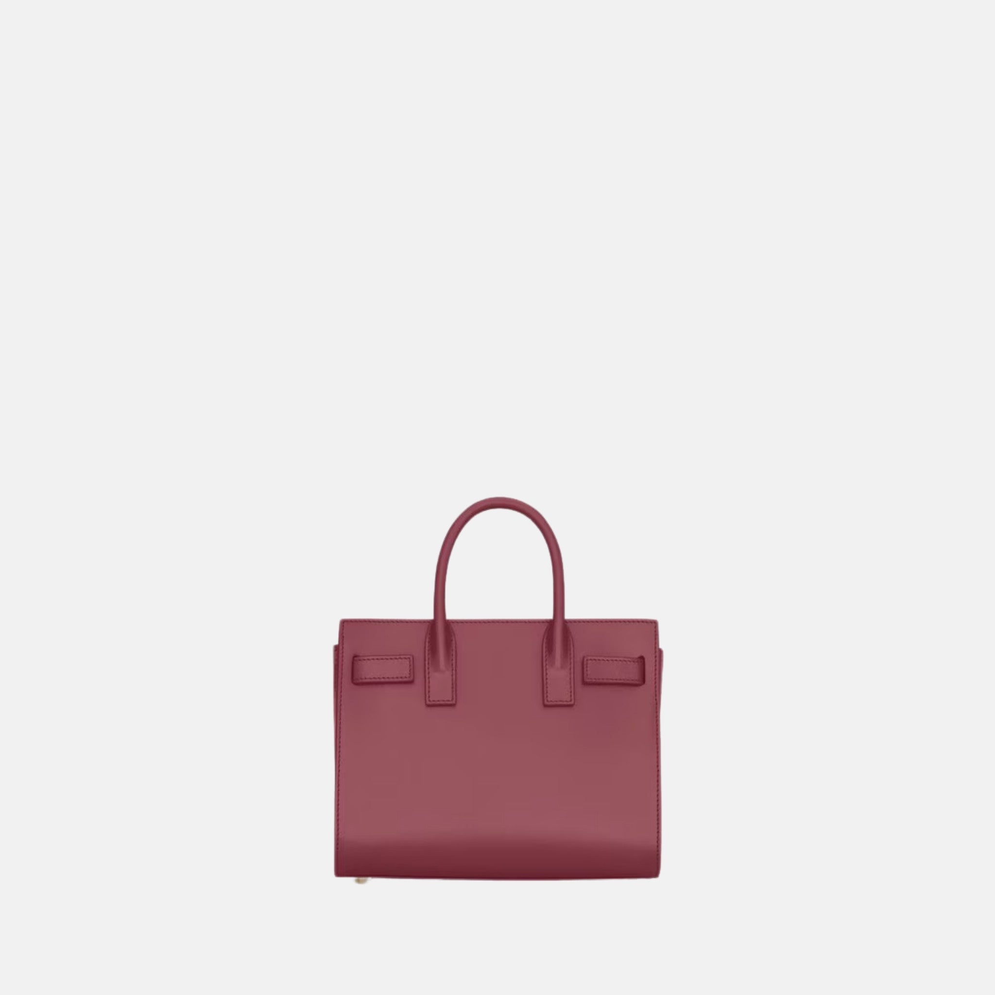 Yves Saint Laurent Sac De Jour In Smooth Leather Nano, Rouge Merlot, Back