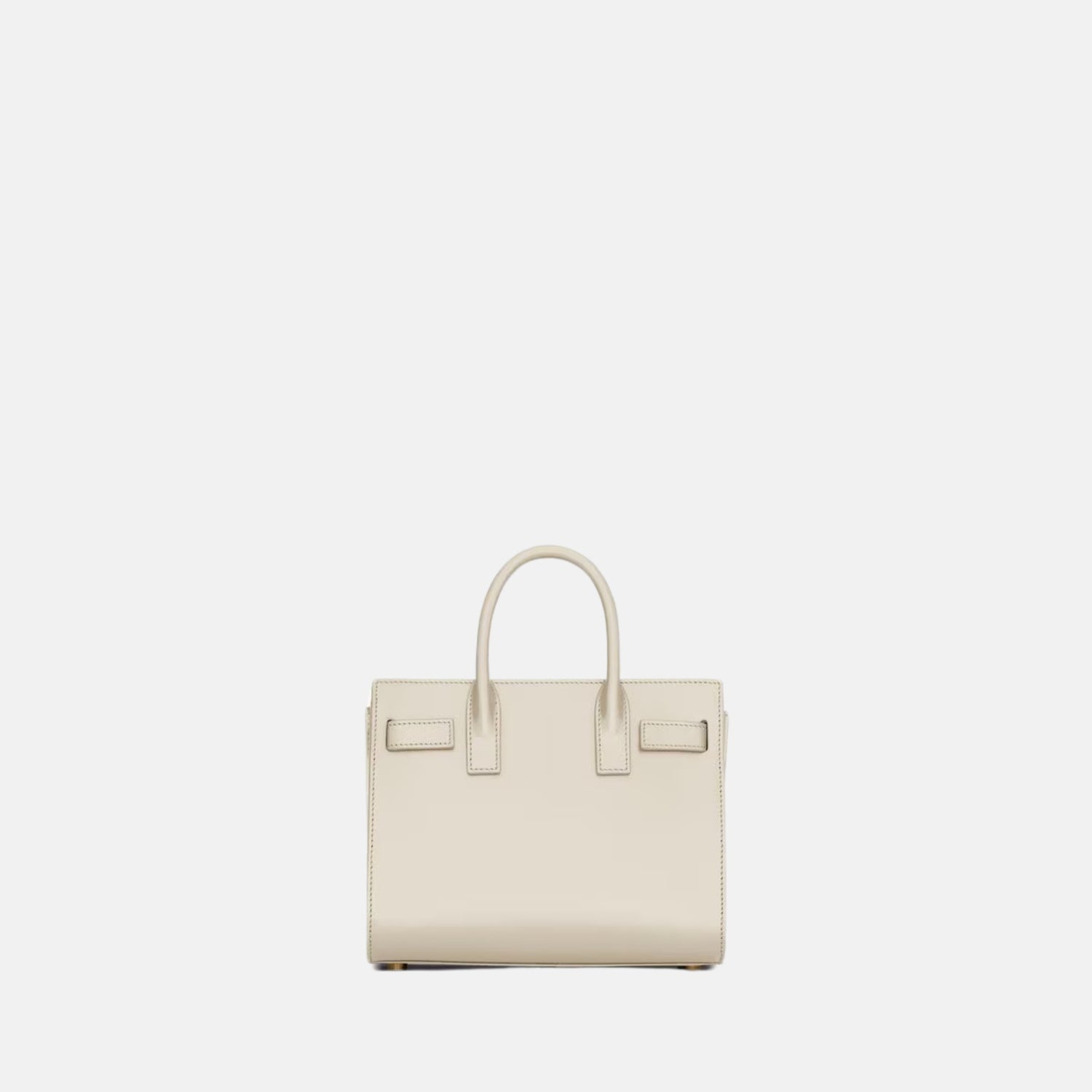Yves Saint Laurent Sac De Jour In Smooth Leather Nano, White, Back