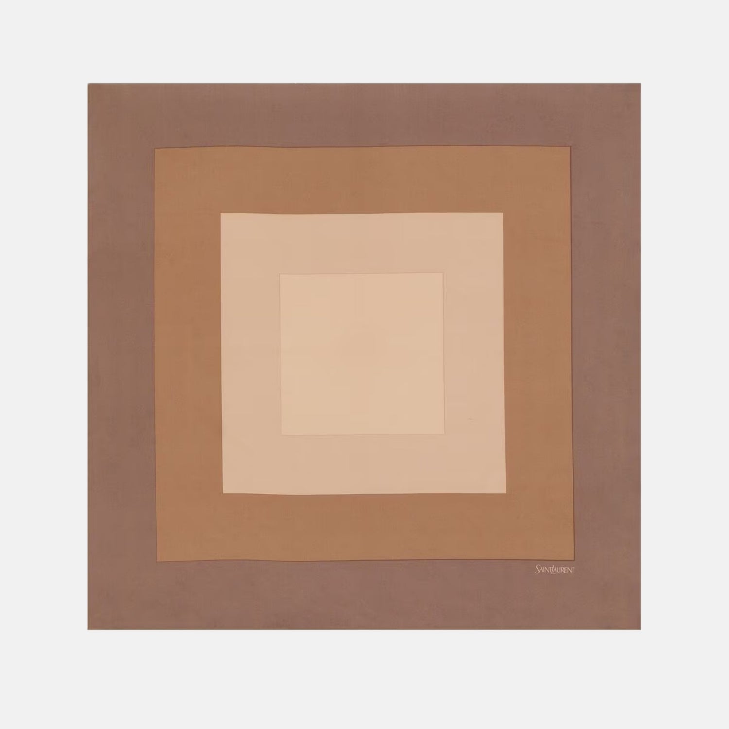 Yves Saint Laurent Square Scarf In Silk Twill, Full