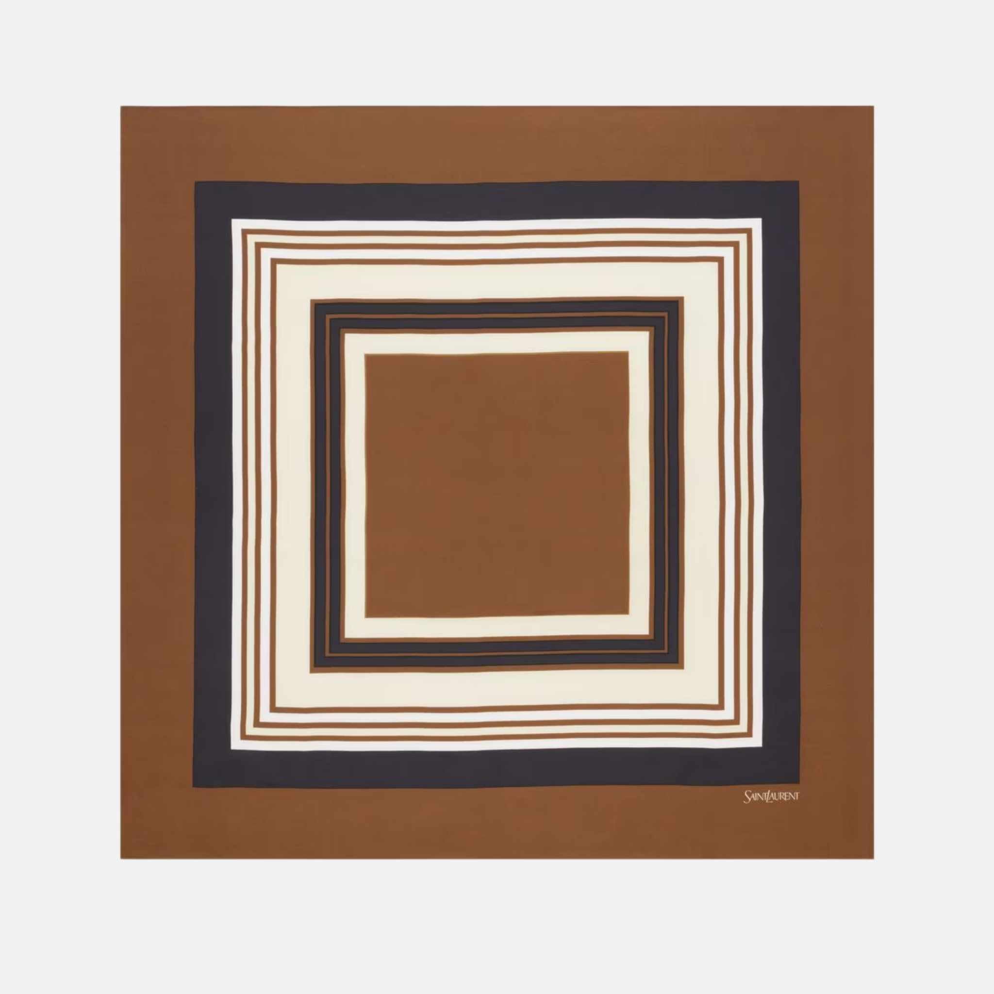 Yves Saint Laurent Square Scarf In Square Silk Twill, Full