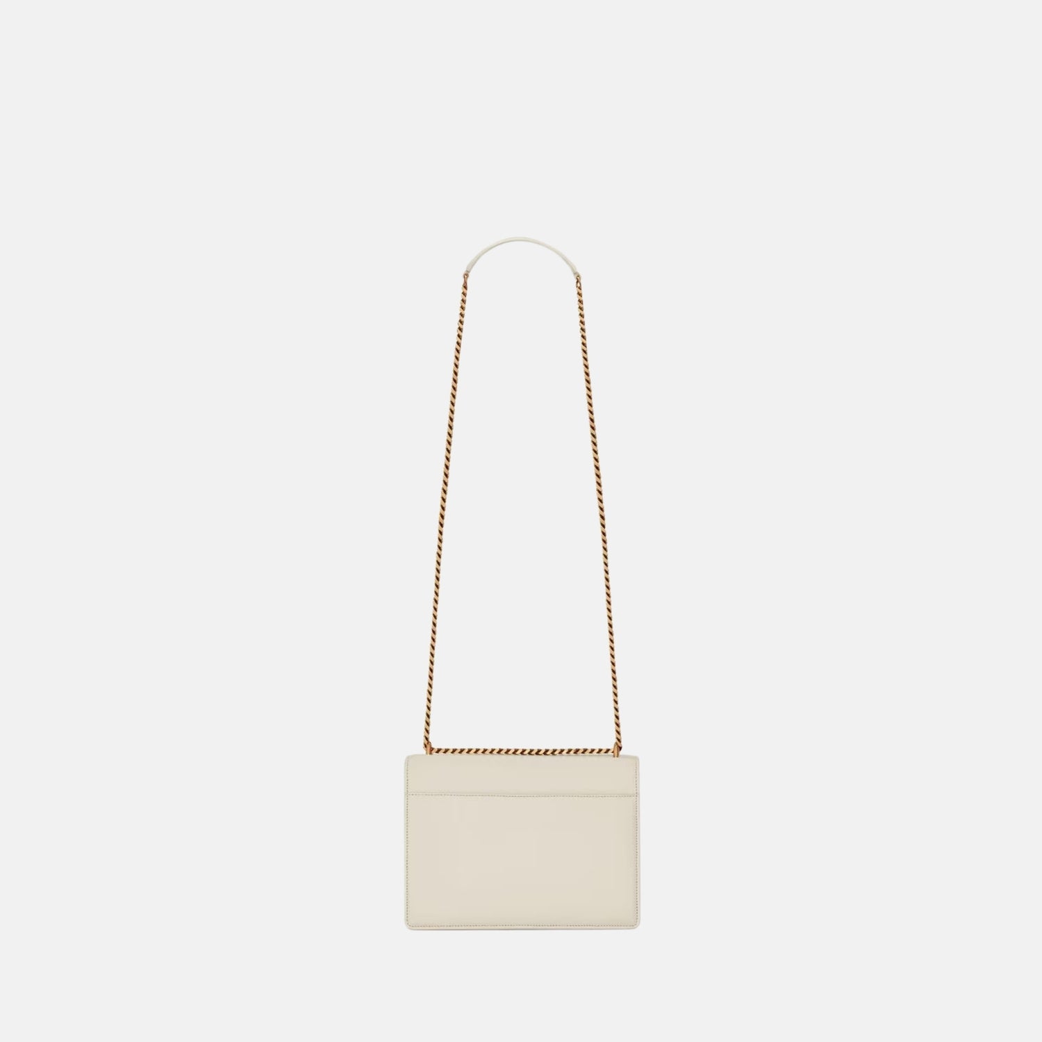Yves Saint Laurent Sunset Medium In Smooth Leather, Blanc, Back