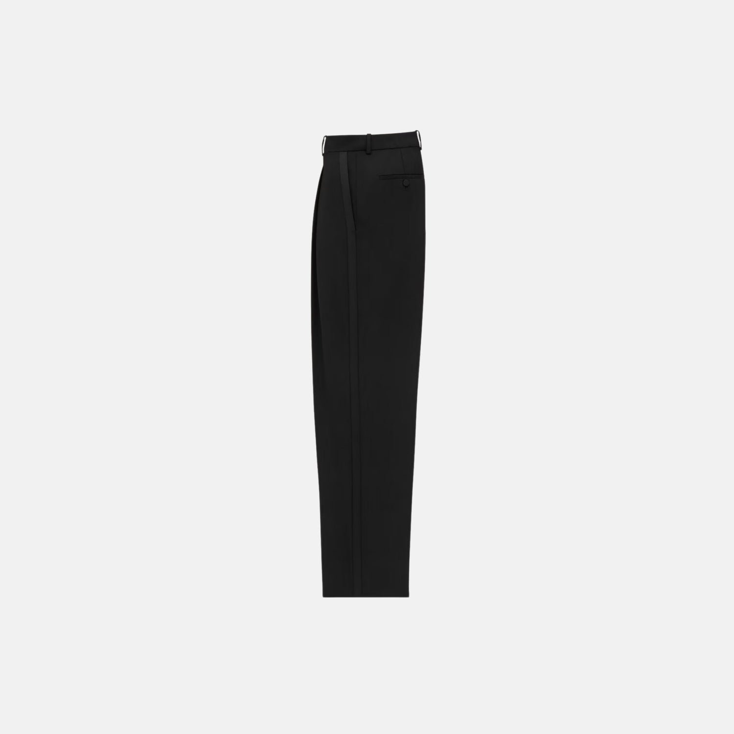 Yves Saint Laurent Tuxedo High Waisted Pants In Grain De Poudre, Side
