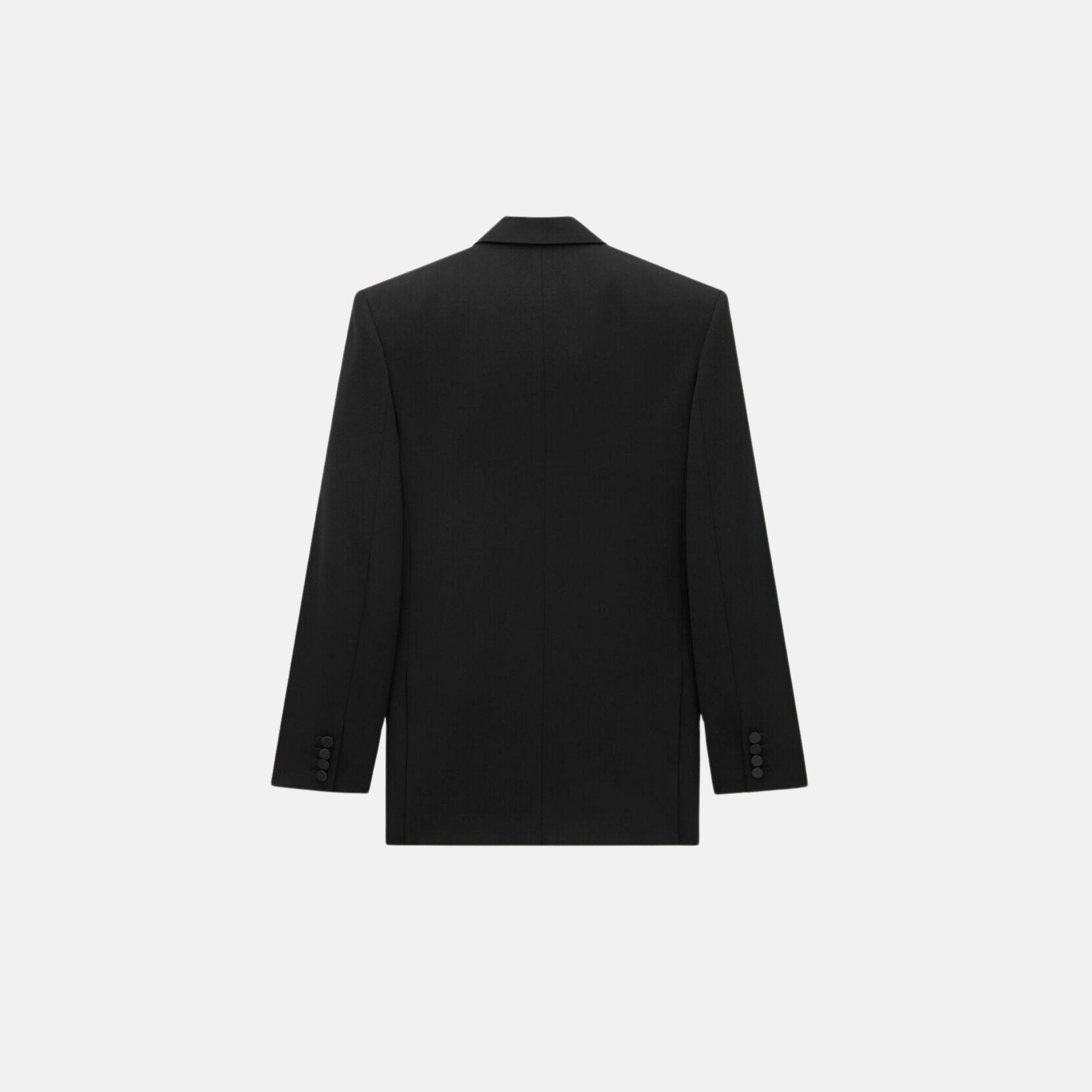 Yves Saint Laurent Tuxedo Jacket In Grain De Poudre, Back