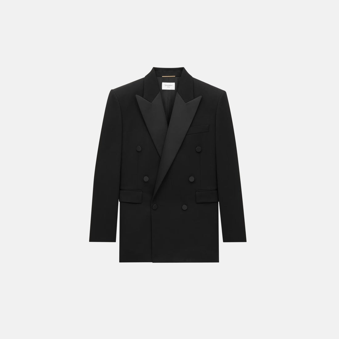 Yves Saint Laurent Tuxedo Jacket In Grain De Poudre, Front