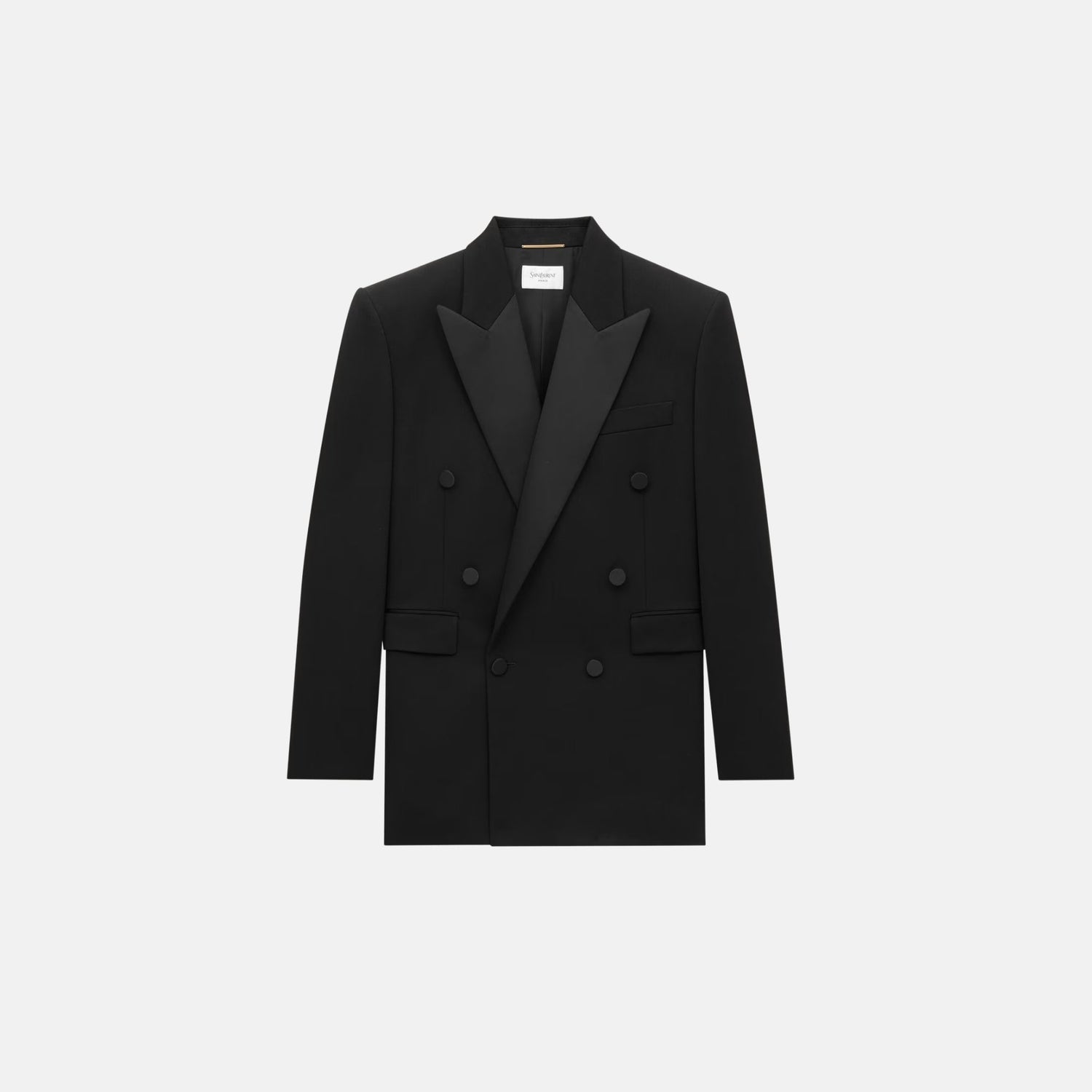 Yves Saint Laurent Tuxedo Jacket In Grain De Poudre, Front