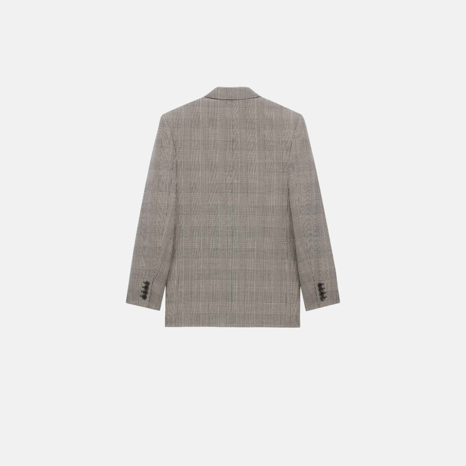 Yves Saint Laurent Yves Jacket In Prince Of Wales Wool, Back