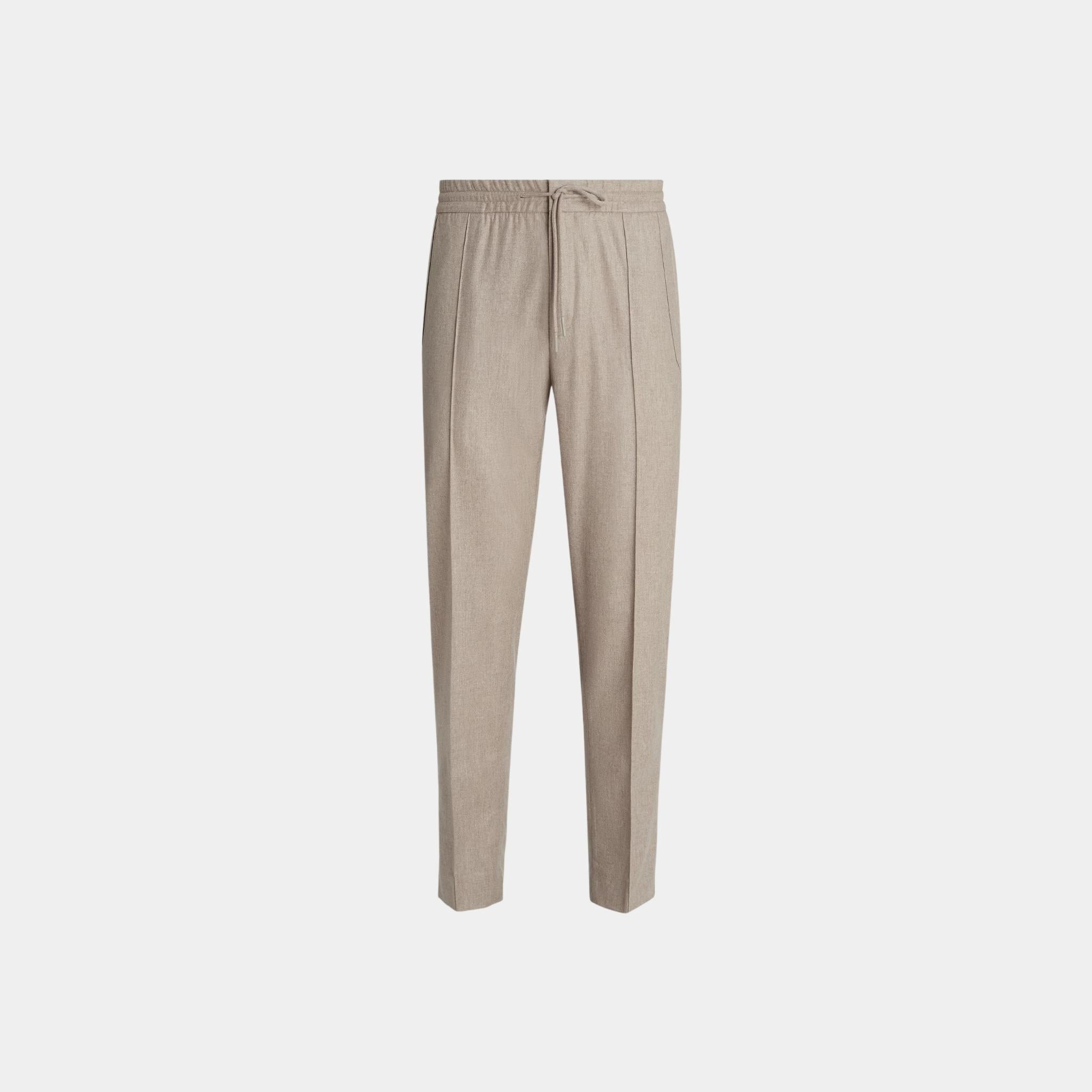 Zegna 15milmil15 Wool Joggers, Light Taupe, Front