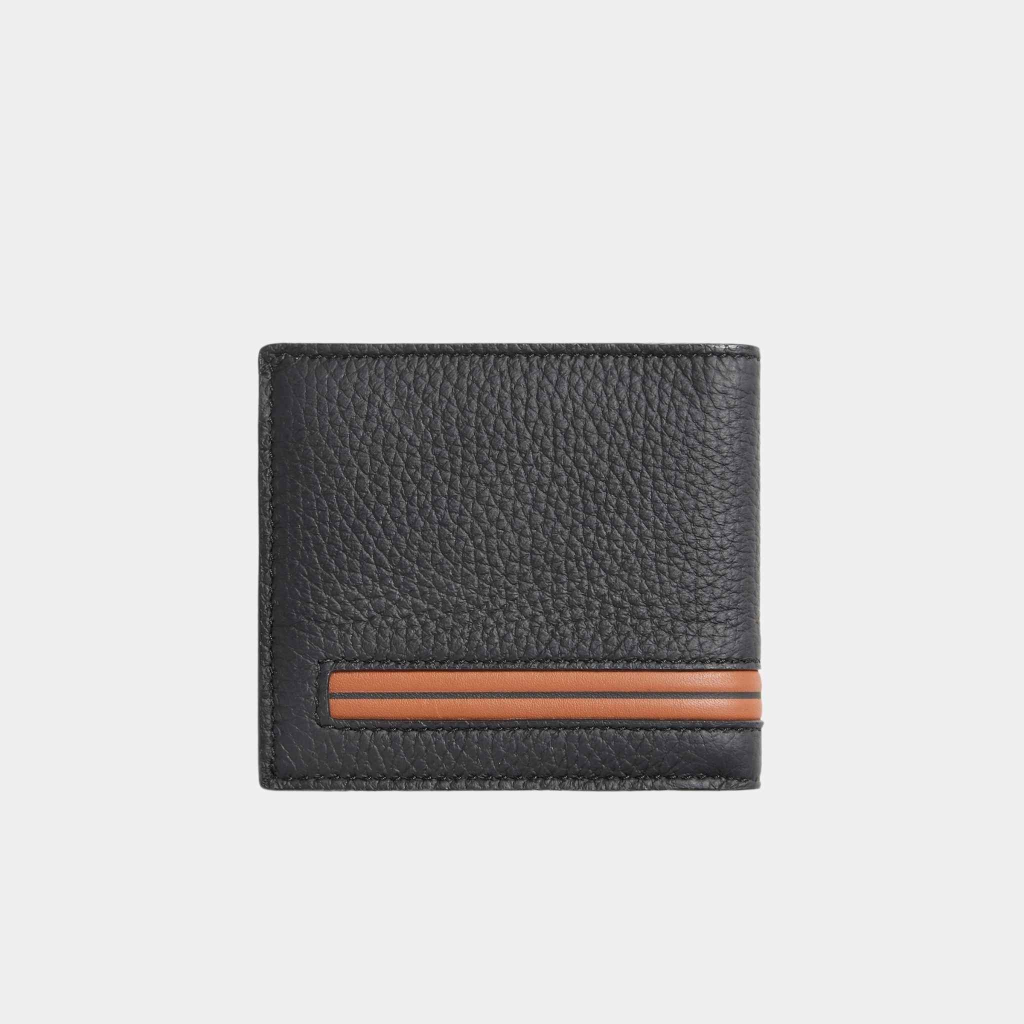 Zegna Black Deerskin Billfold Wallet, Back