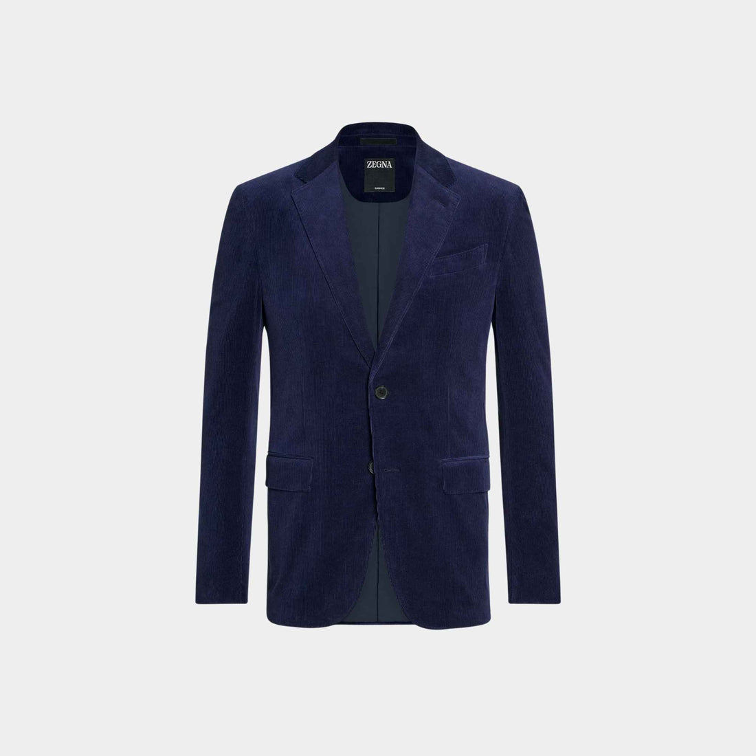 Zegna Cashco Jacket, Ink Blue, Front
