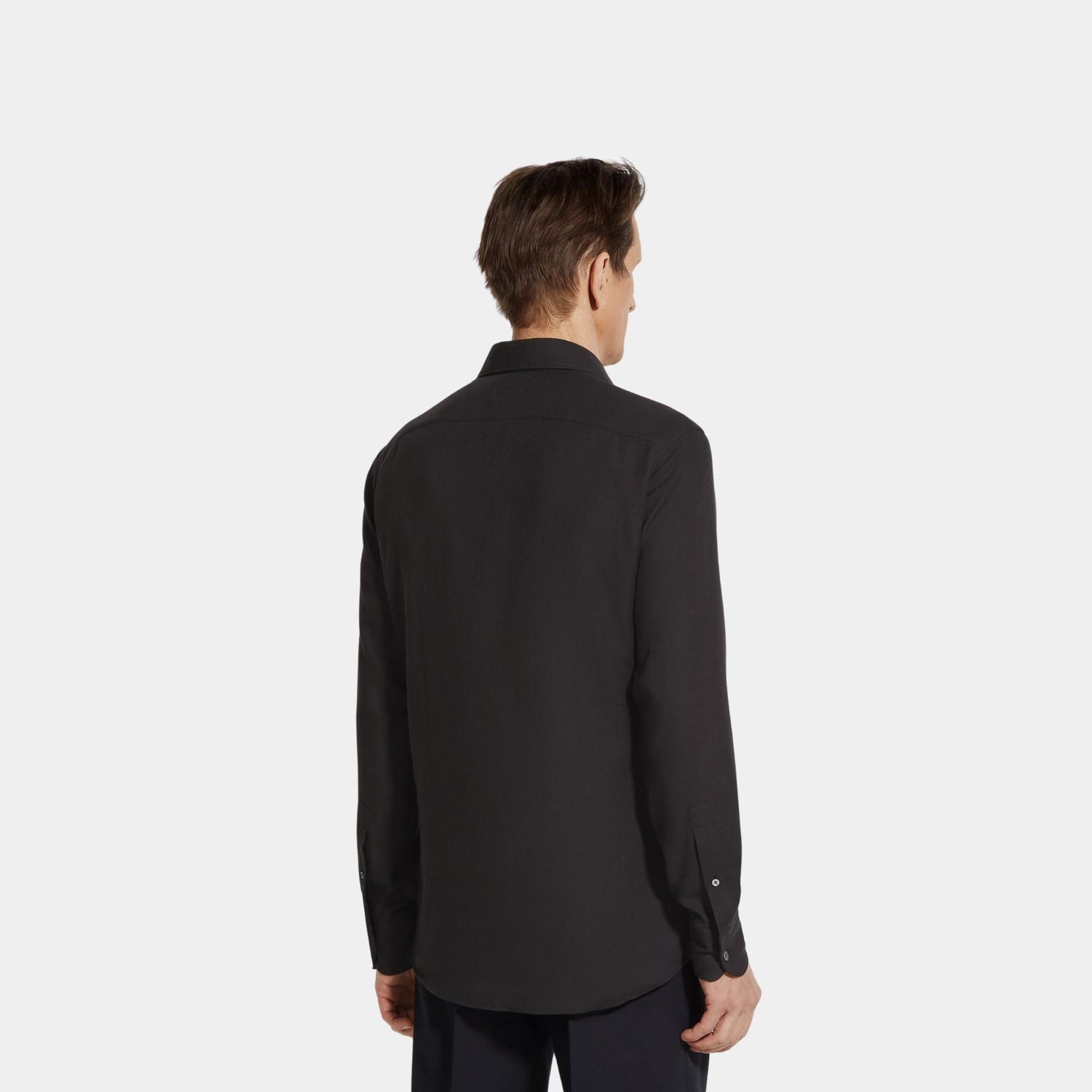 Zegna Cashco Shirt, Black, Back