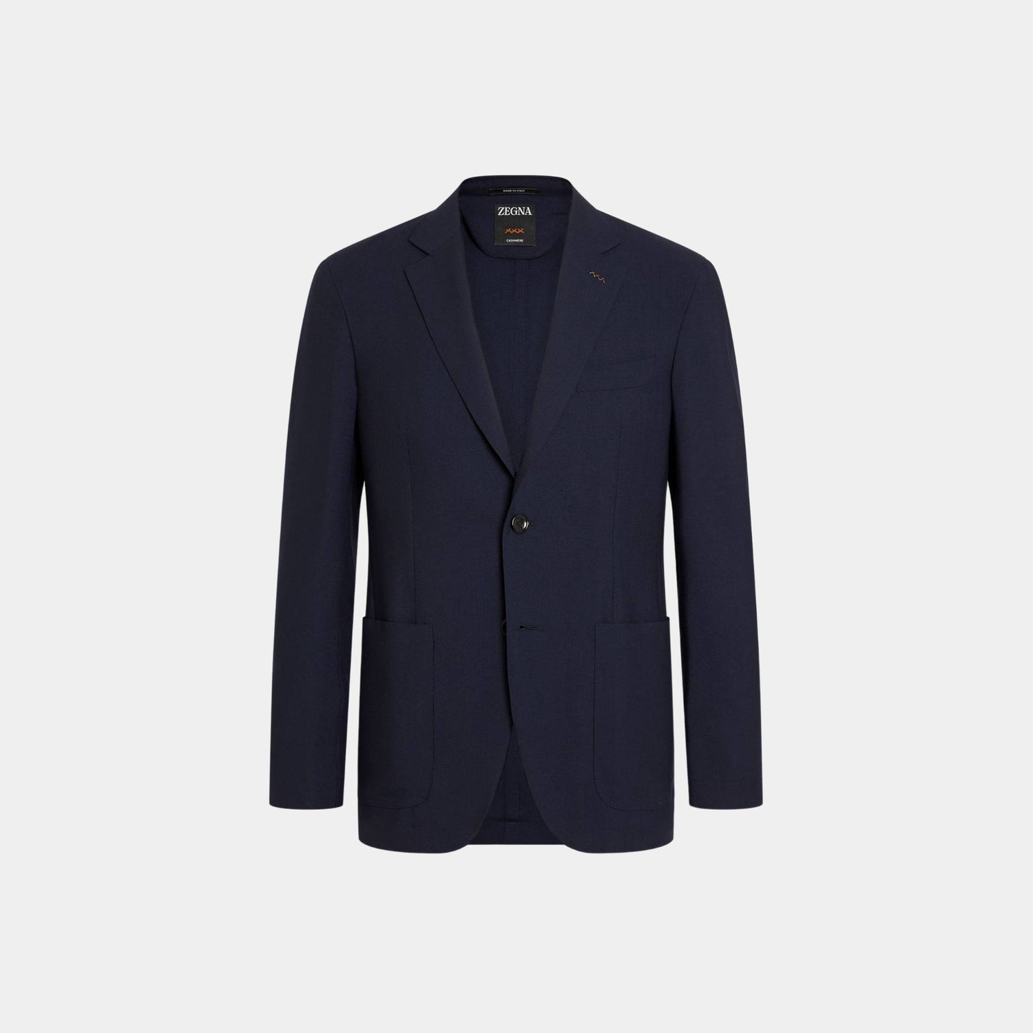 Zegna Cashmere Cardigan Jacket, Navy Blue, Front