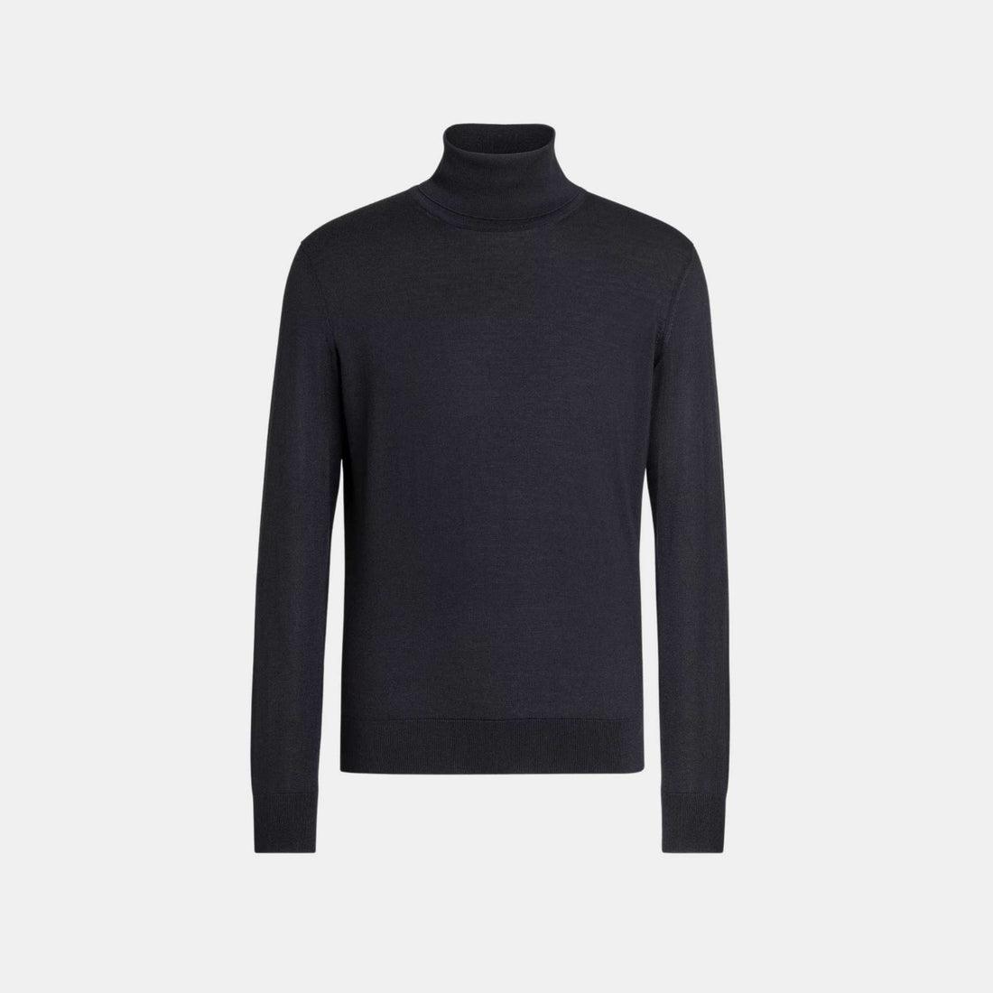 Zegna Cashseta Turtleneck, Navy Blue, Front