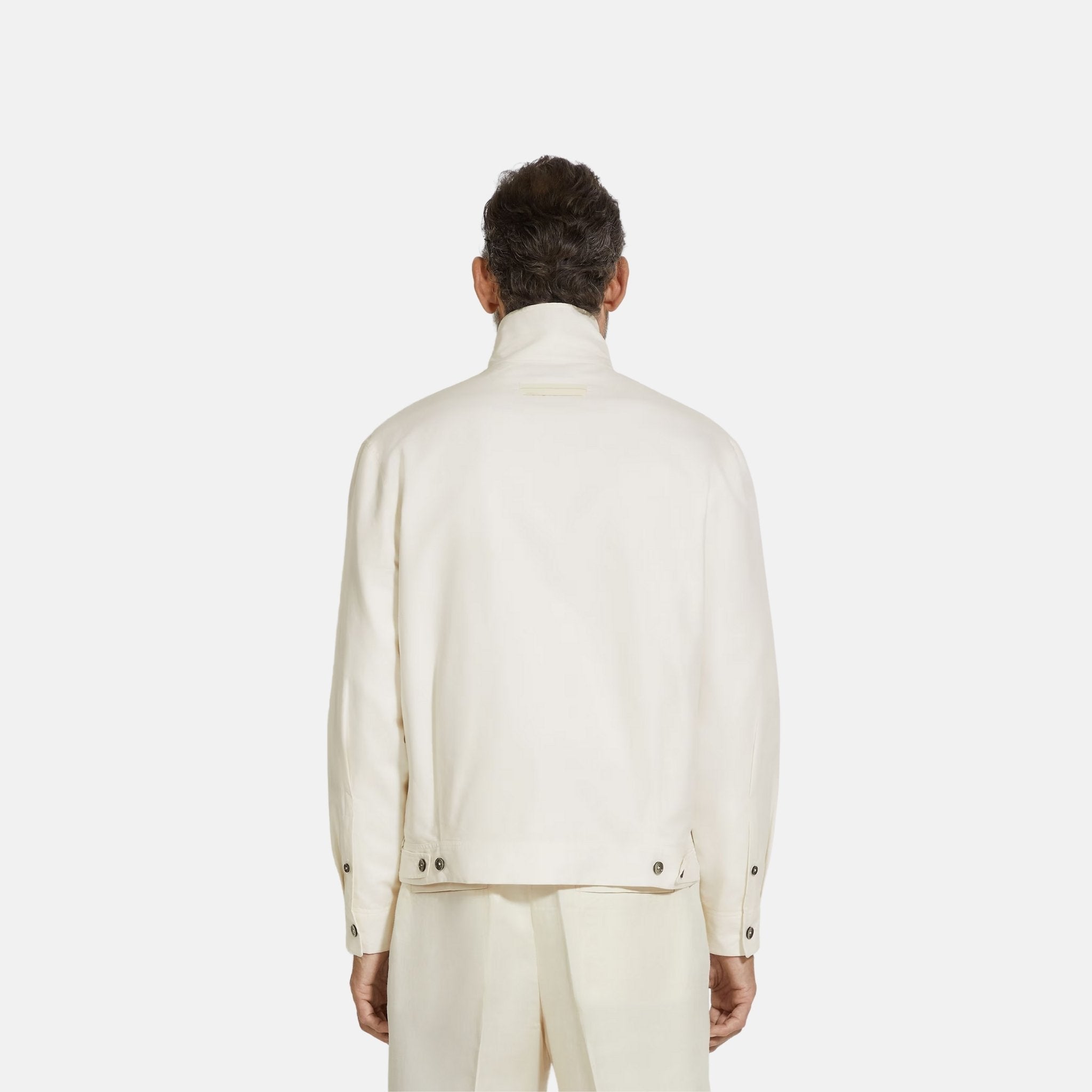 Zegna Crossover Cotton Linen And Silk Overshirt, Back
