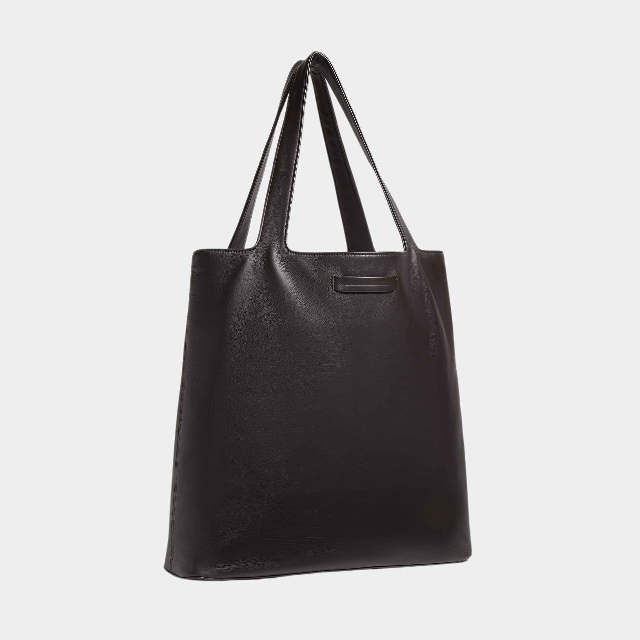 Zegna Dark Brown SECONDSKIN Tote Bag, Side