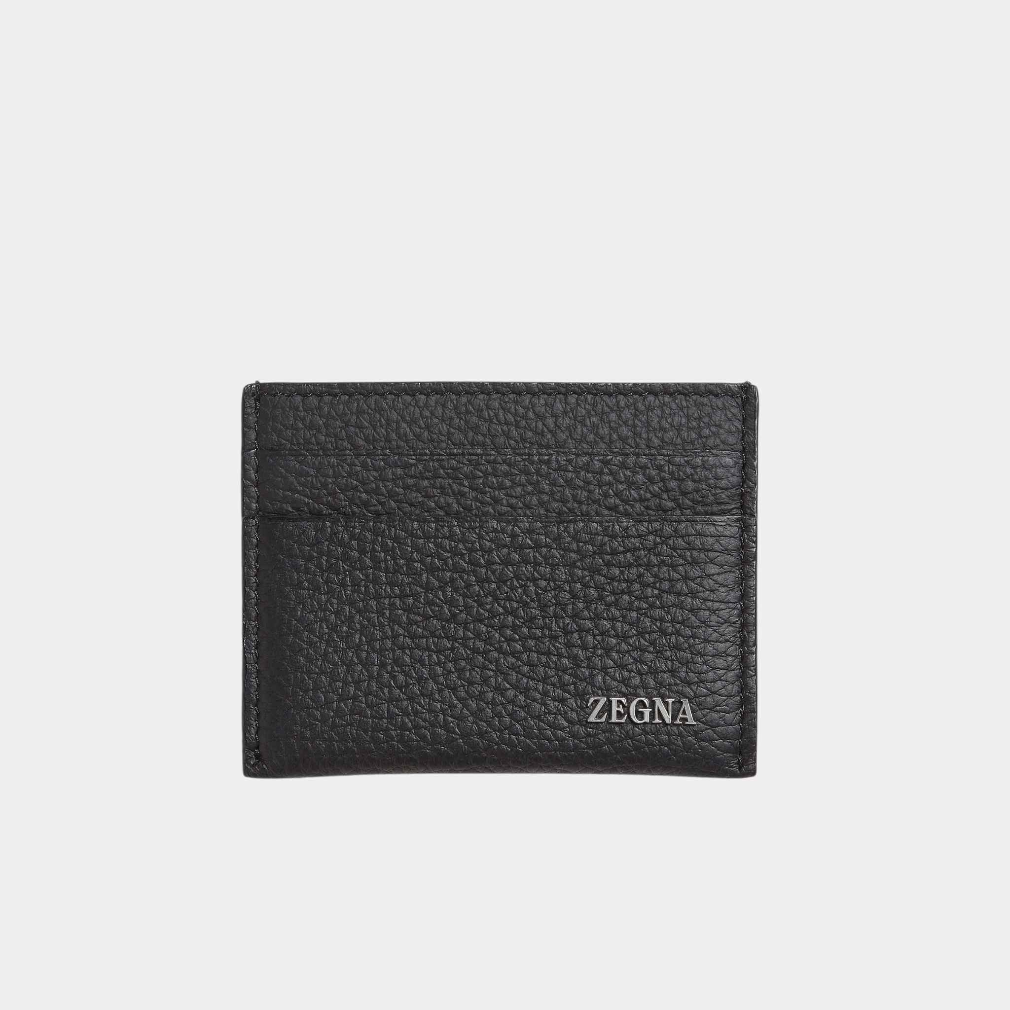 Zegna Deerskin Card Case, Back, Front