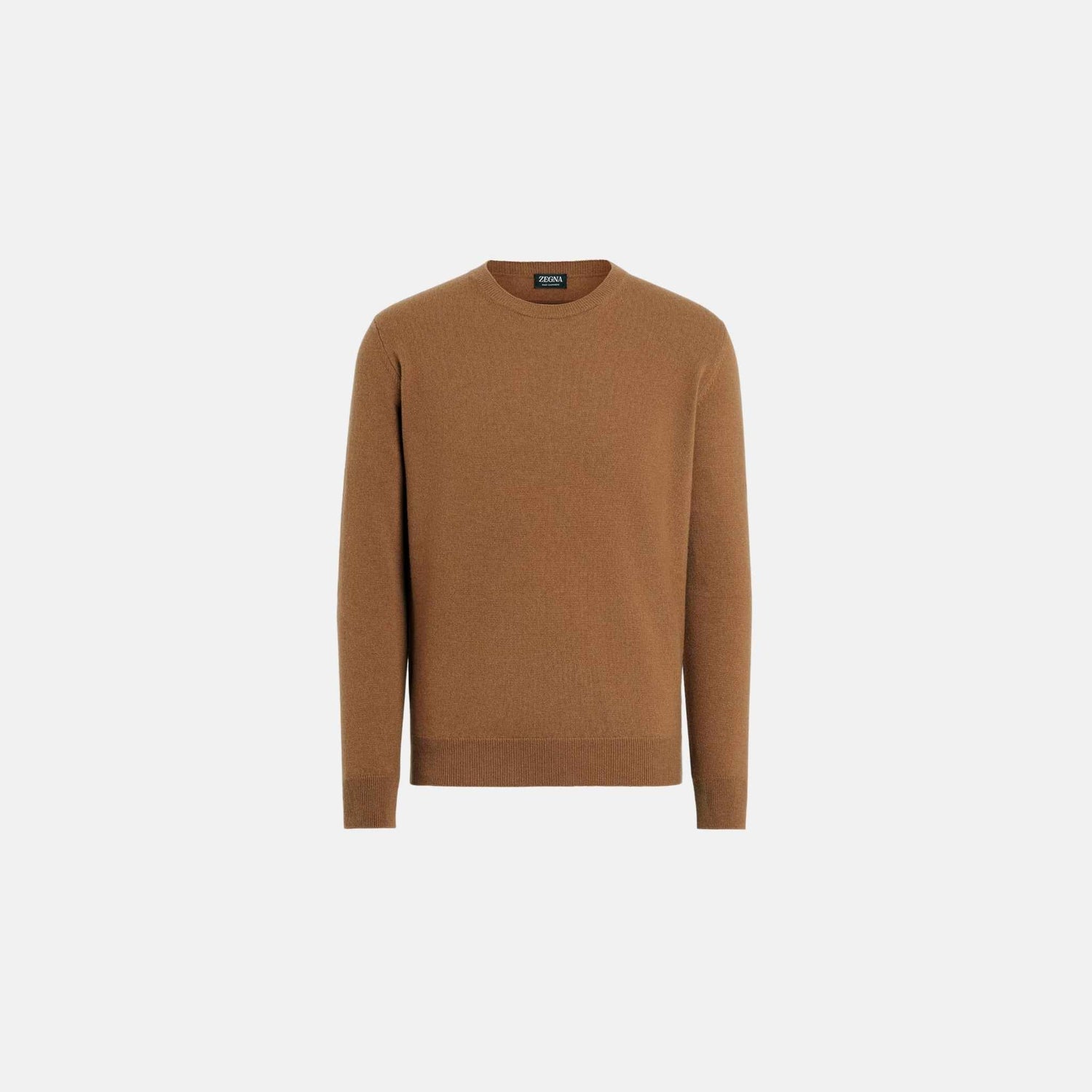 Zegna Melange Oasi Cashmere Crewneck, Dark Foliage