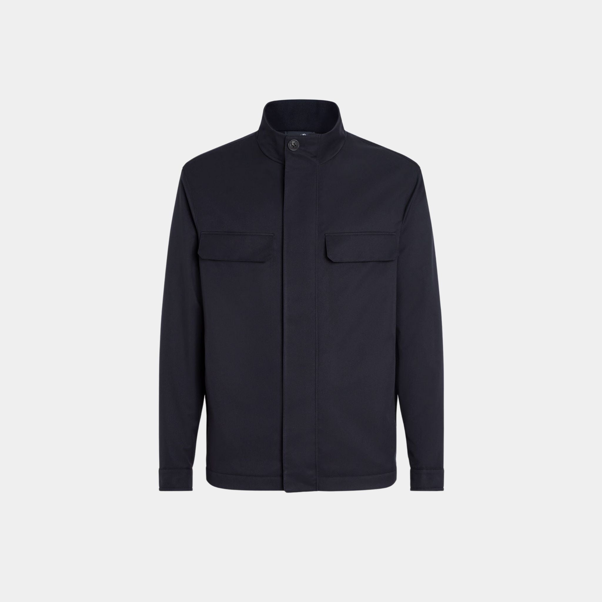 Zegna Motorin 125cc Microfiber Field Jacket, Navy Blue, Front