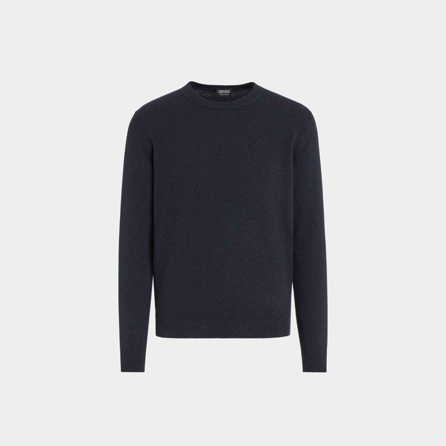 Zegna Oasi Cashmere Crewneck, Navy Blue, Front