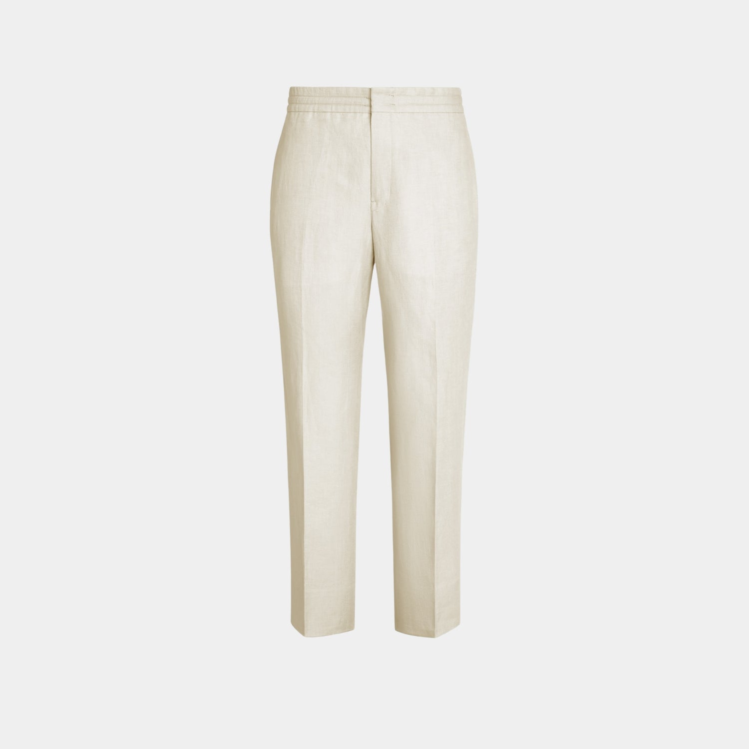 Zegna Oasi Lino Pants, Off White, Front