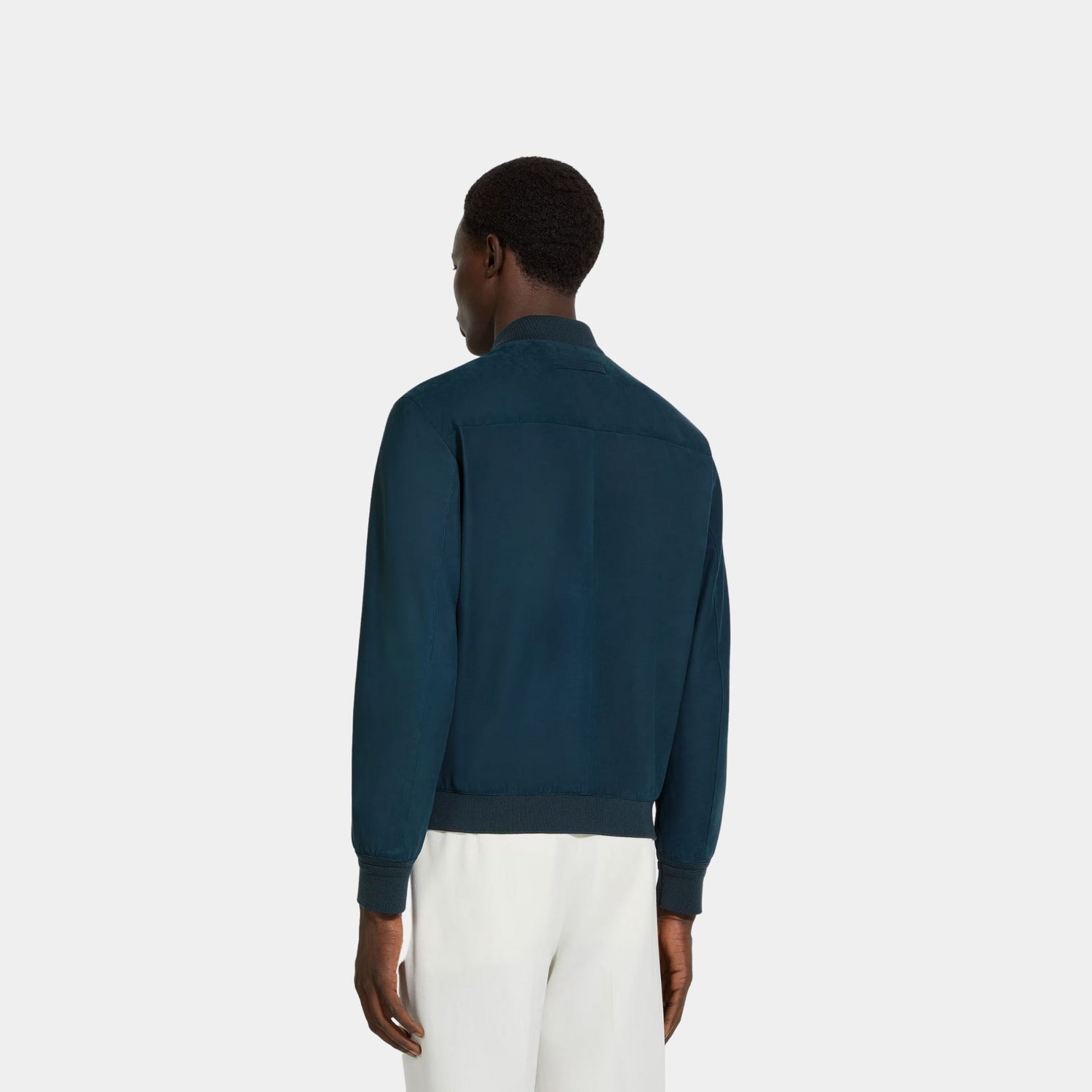 Zegna SECONDSKIN Bomber, Dark Teal Blue, Back
