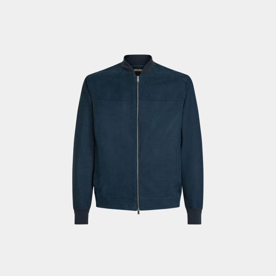 Zegna SECONDSKIN Bomber, Dark Teal Blue, Front