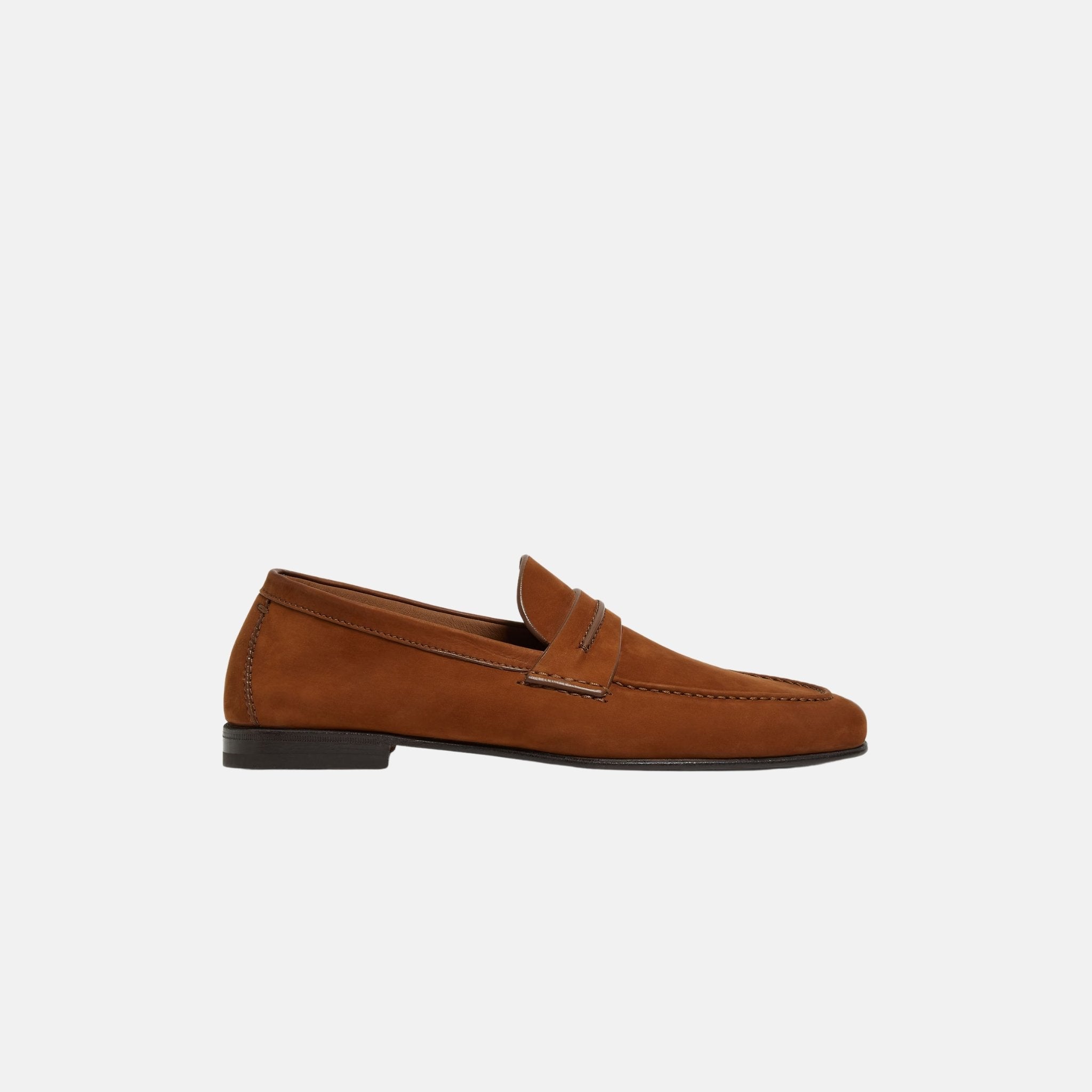 Zegna SECONDSKIN Mocassin Loafer, Dark Foliage, Side