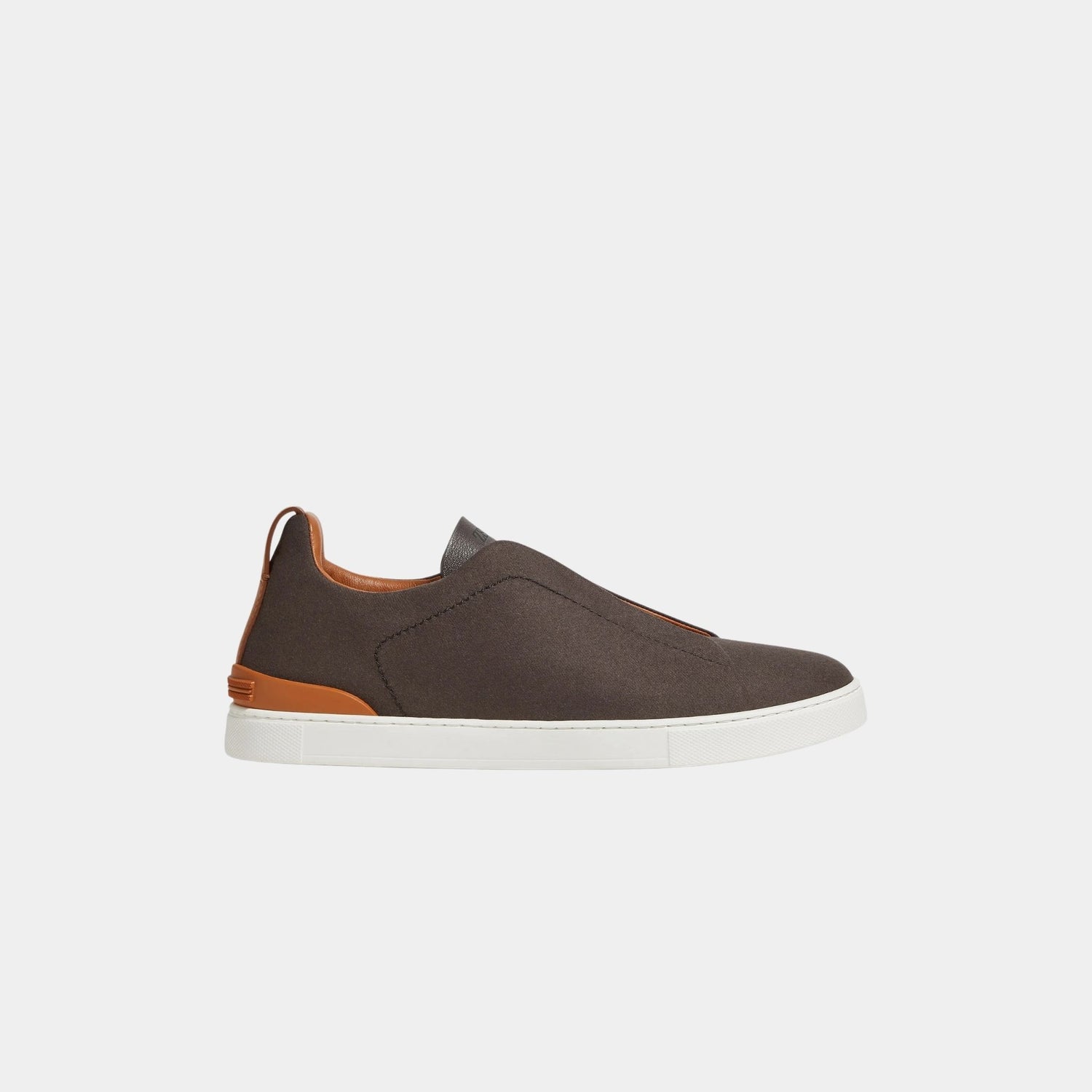 Zegna UseTheExisting Triple Stitch Sneakers, Brown, Side