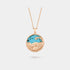 Zodiaque Long Necklace Scorpii Rose Gold Turquoise, Front