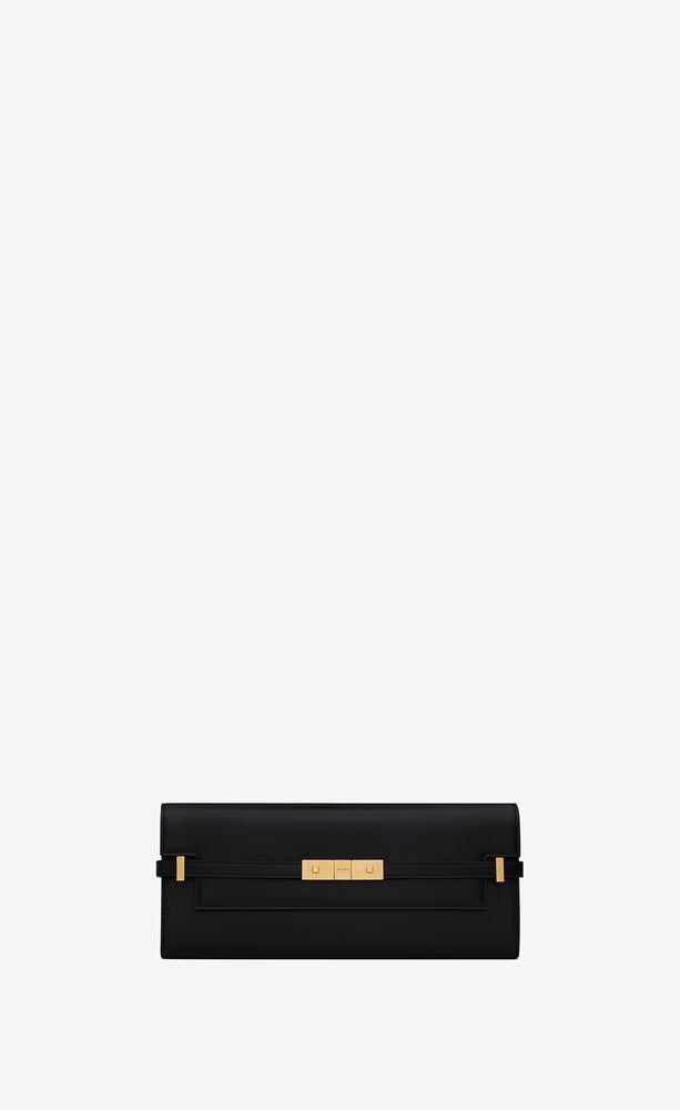 Manhattan Clutch In Box Saint Laurent Leather