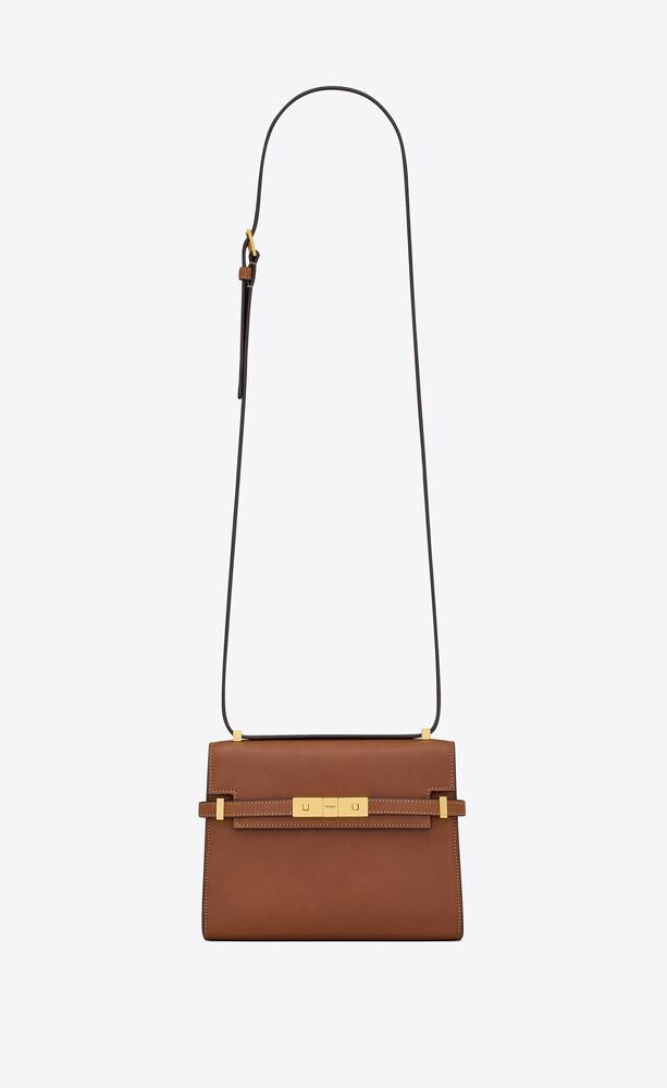 Manhattan Mini Crossbody Bag In Aged Vegetable-Tanned Leather