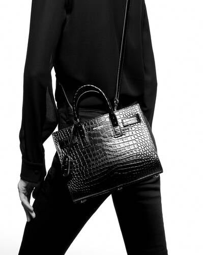 Sac De Jour Small In Matte Crocodile Embossed Leather