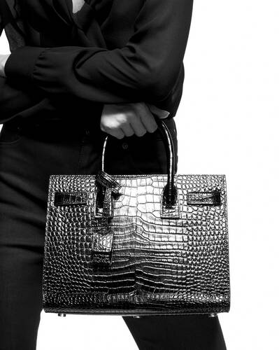 Sac De Jour Baby In Embossed Crocodile Leather