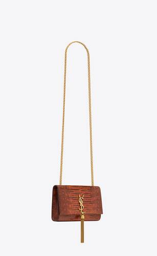 Kate Small Tassel In Lacquered Lizard Skin